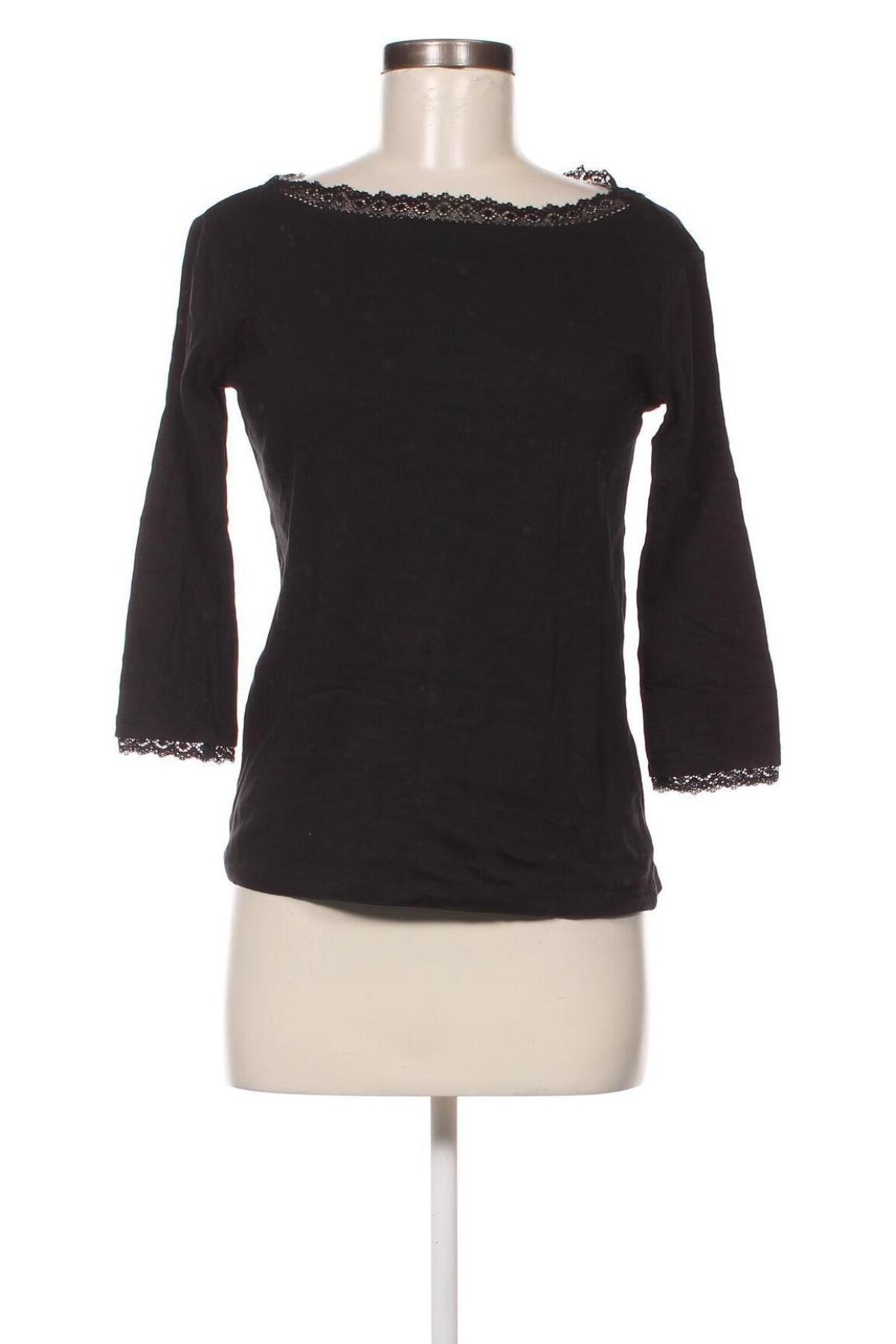 Γυναικεία μπλούζα Piazza Italia, Μέγεθος M, Χρώμα Μαύρο, Τιμή 3,17 €