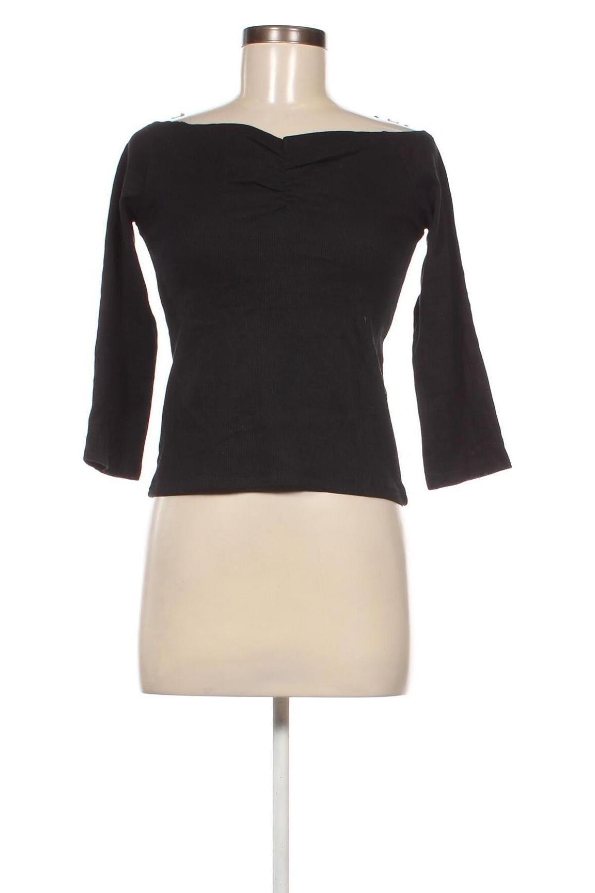 Γυναικεία μπλούζα Piazza Italia, Μέγεθος L, Χρώμα Μαύρο, Τιμή 4,58 €