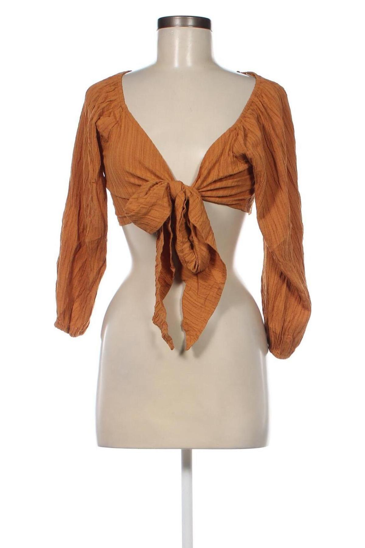 Дамска блуза SHEIN, Размер M, Цвят Кафяв, Цена 4,37 лв.