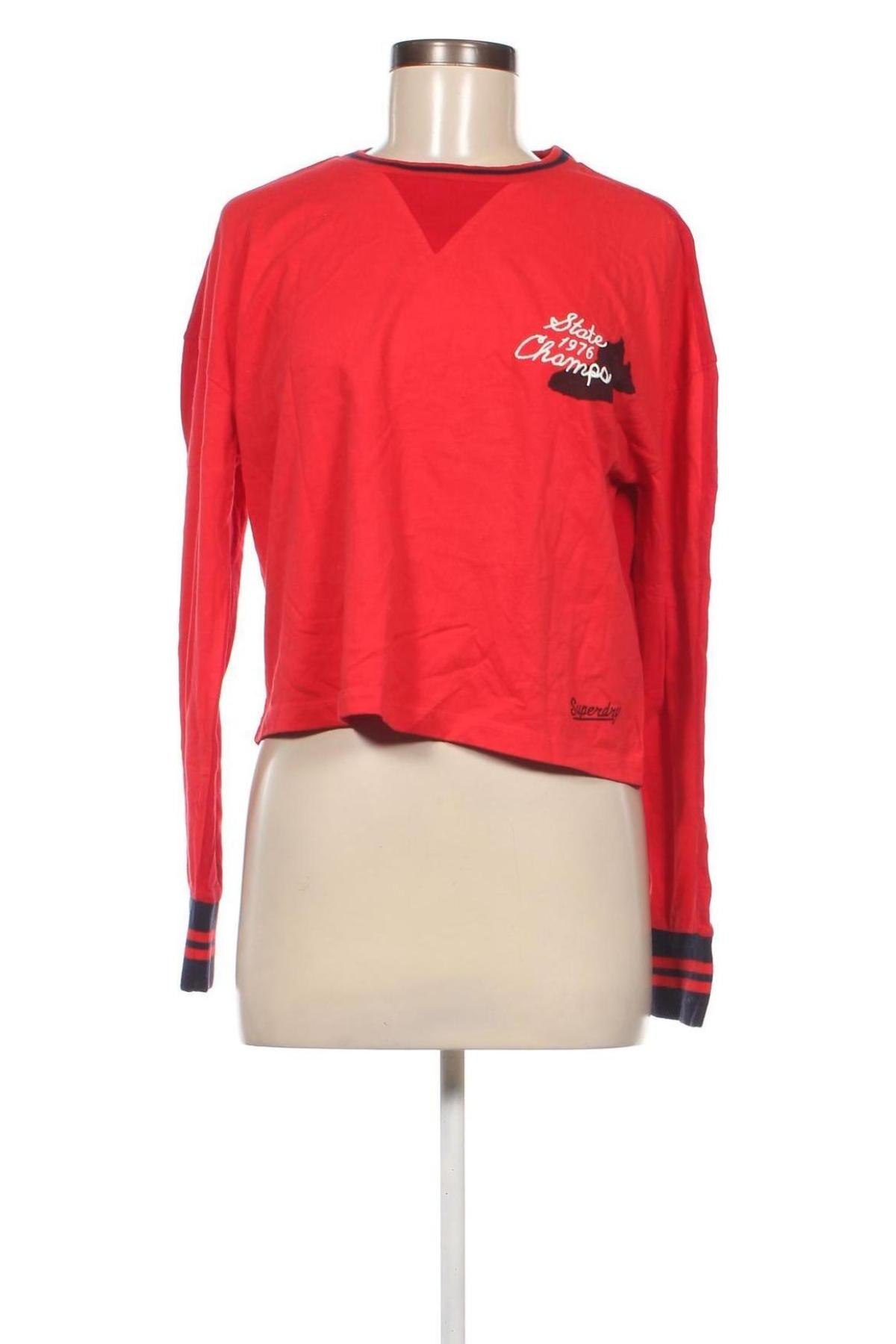 Γυναικεία μπλούζα Superdry, Μέγεθος S, Χρώμα Κόκκινο, Τιμή 4,63 €