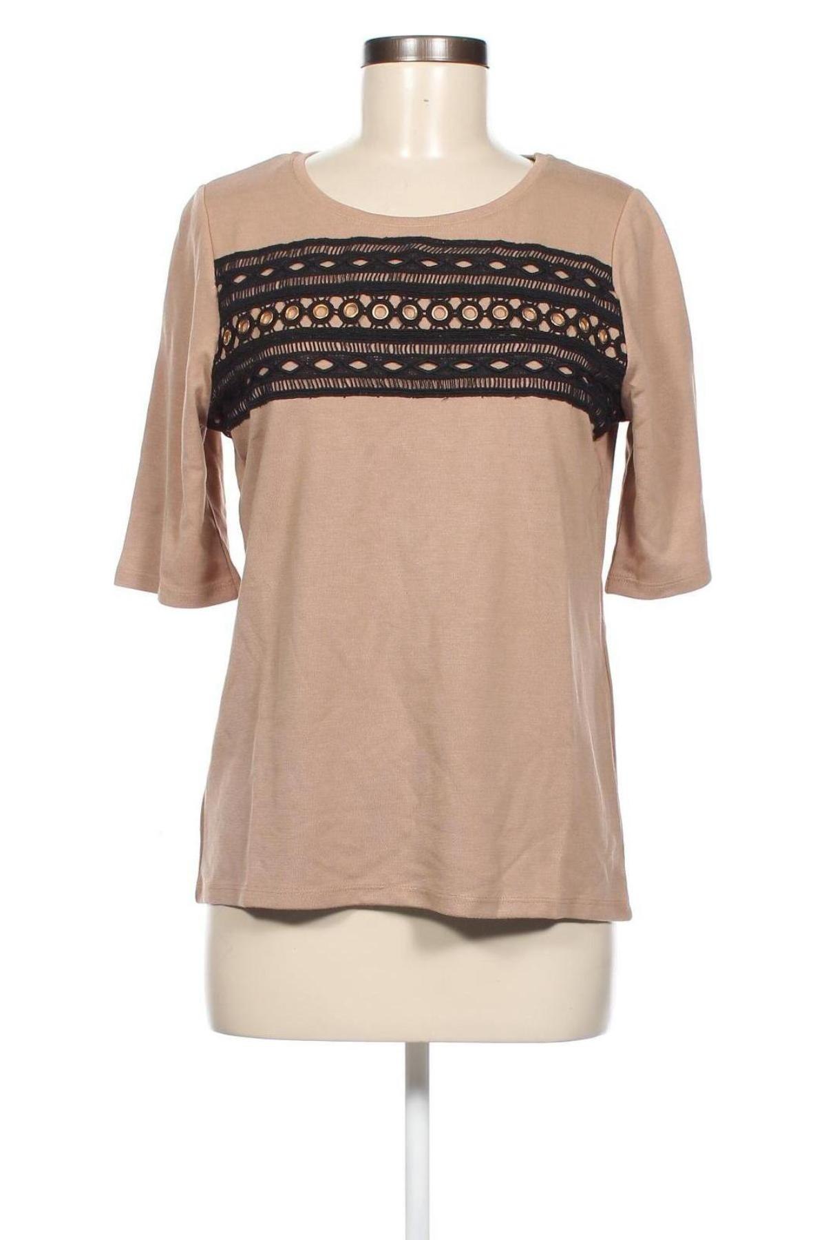 Γυναικεία μπλούζα Un Deux Trois, Μέγεθος M, Χρώμα  Μπέζ, Τιμή 5,26 €