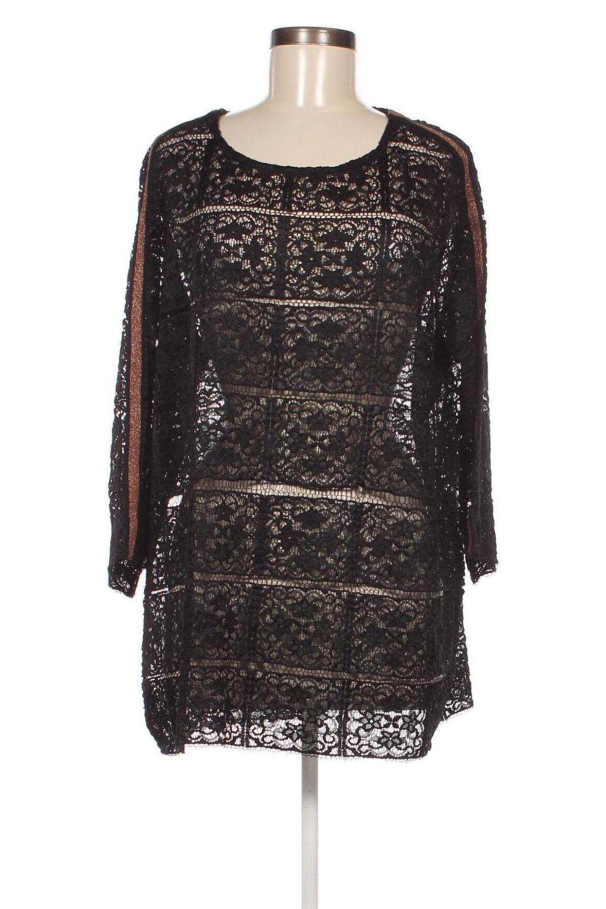 Γυναικεία μπλούζα Violeta by Mango, Μέγεθος XL, Χρώμα Μαύρο, Τιμή 4,21 €