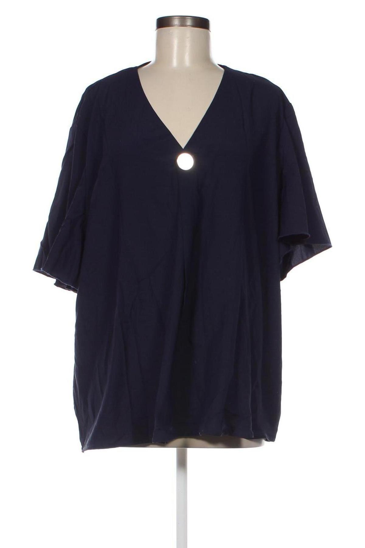 Дамска блуза Zanzea, Размер 5XL, Цвят Син, Цена 16,15 лв.