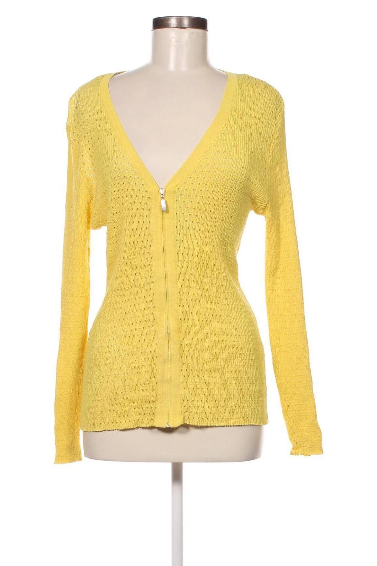 Γυναικεία ζακέτα Elegance, Μέγεθος XL, Χρώμα Κίτρινο, Τιμή 14,43 €