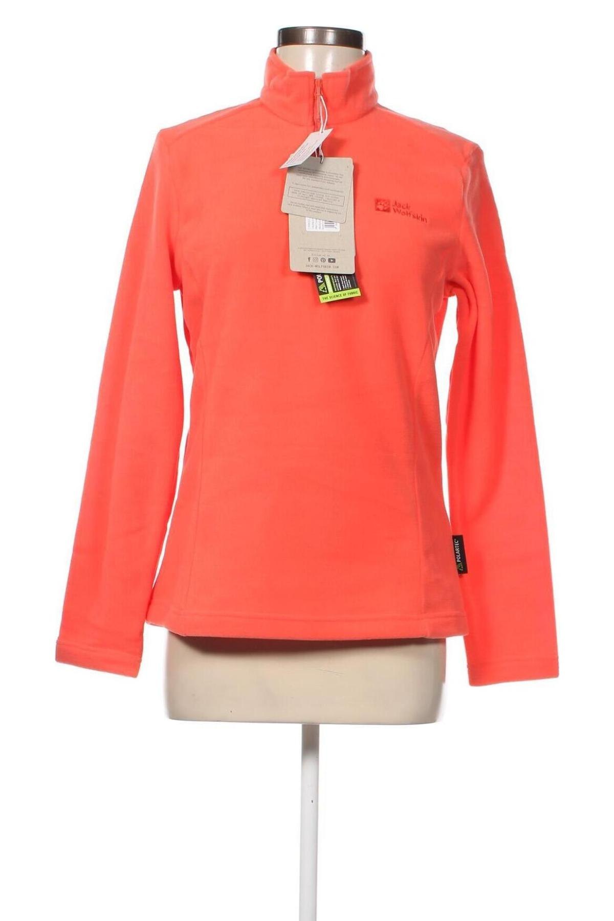 Damen Fleece Shirt Jack Wolfskin, Größe M, Farbe Orange, Preis 43,55 €