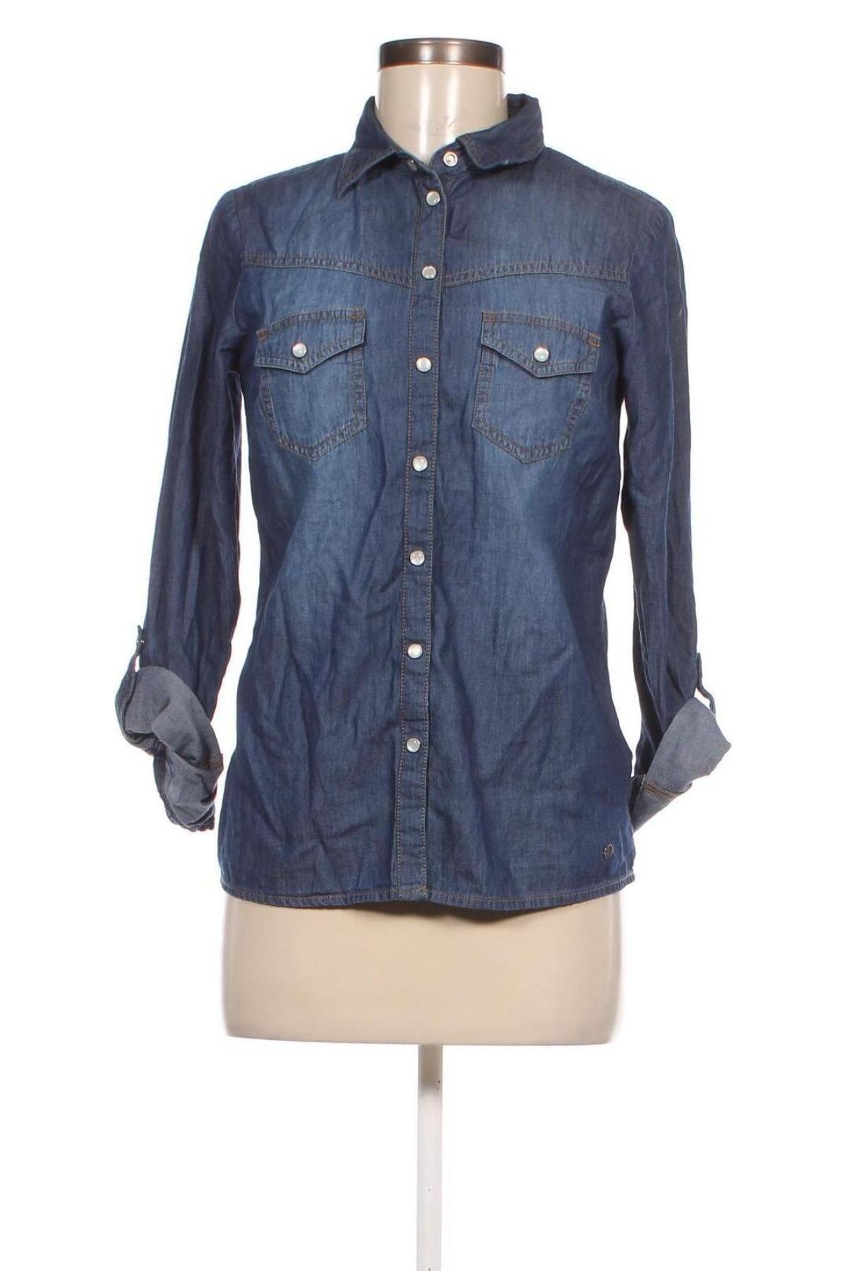 Γυναικείο πουκάμισο Ajc, Μέγεθος XS, Χρώμα Μπλέ, Τιμή 3,71 €