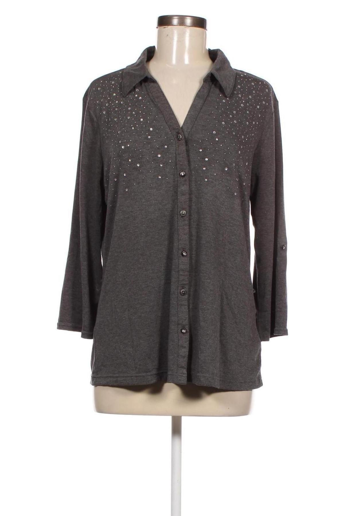 Γυναικείο πουκάμισο Canda, Μέγεθος M, Χρώμα Γκρί, Τιμή 3,09 €