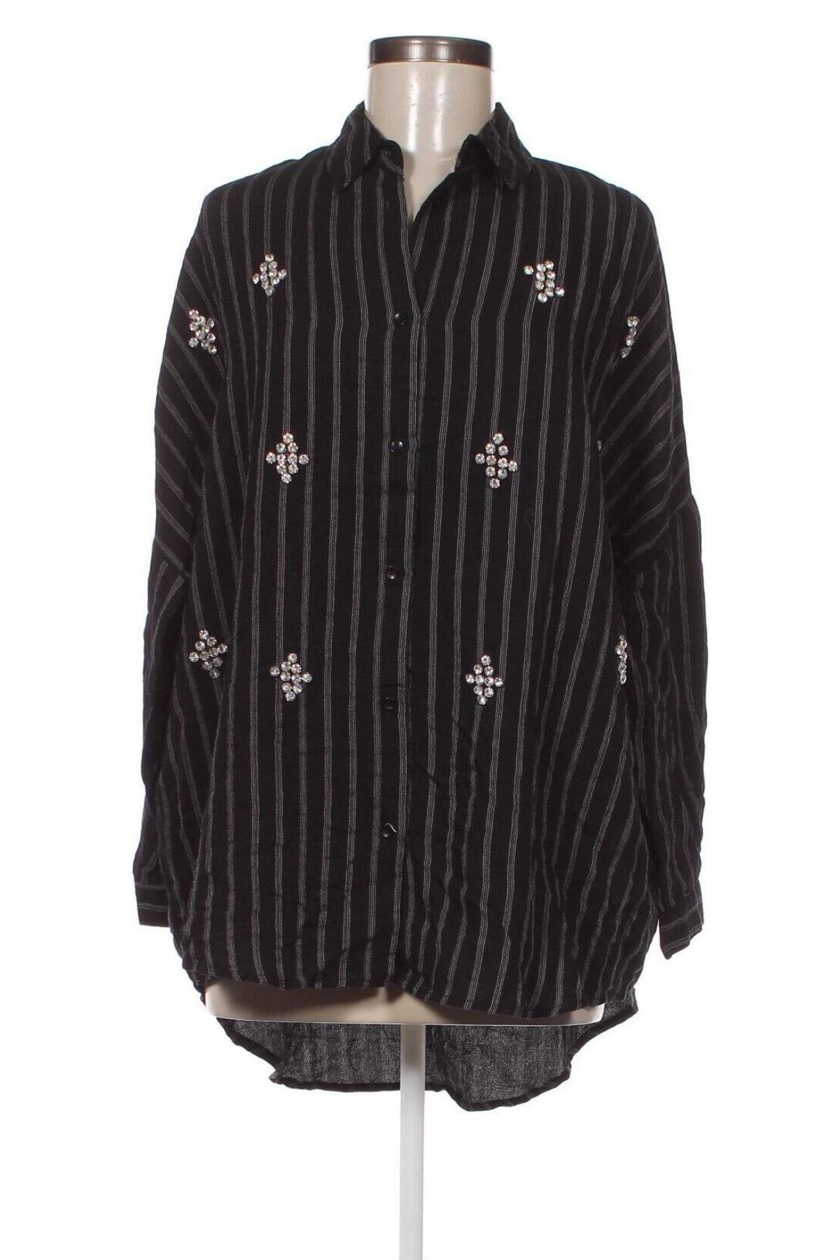 Γυναικείο πουκάμισο Elisa, Μέγεθος M, Χρώμα Μαύρο, Τιμή 3,25 €