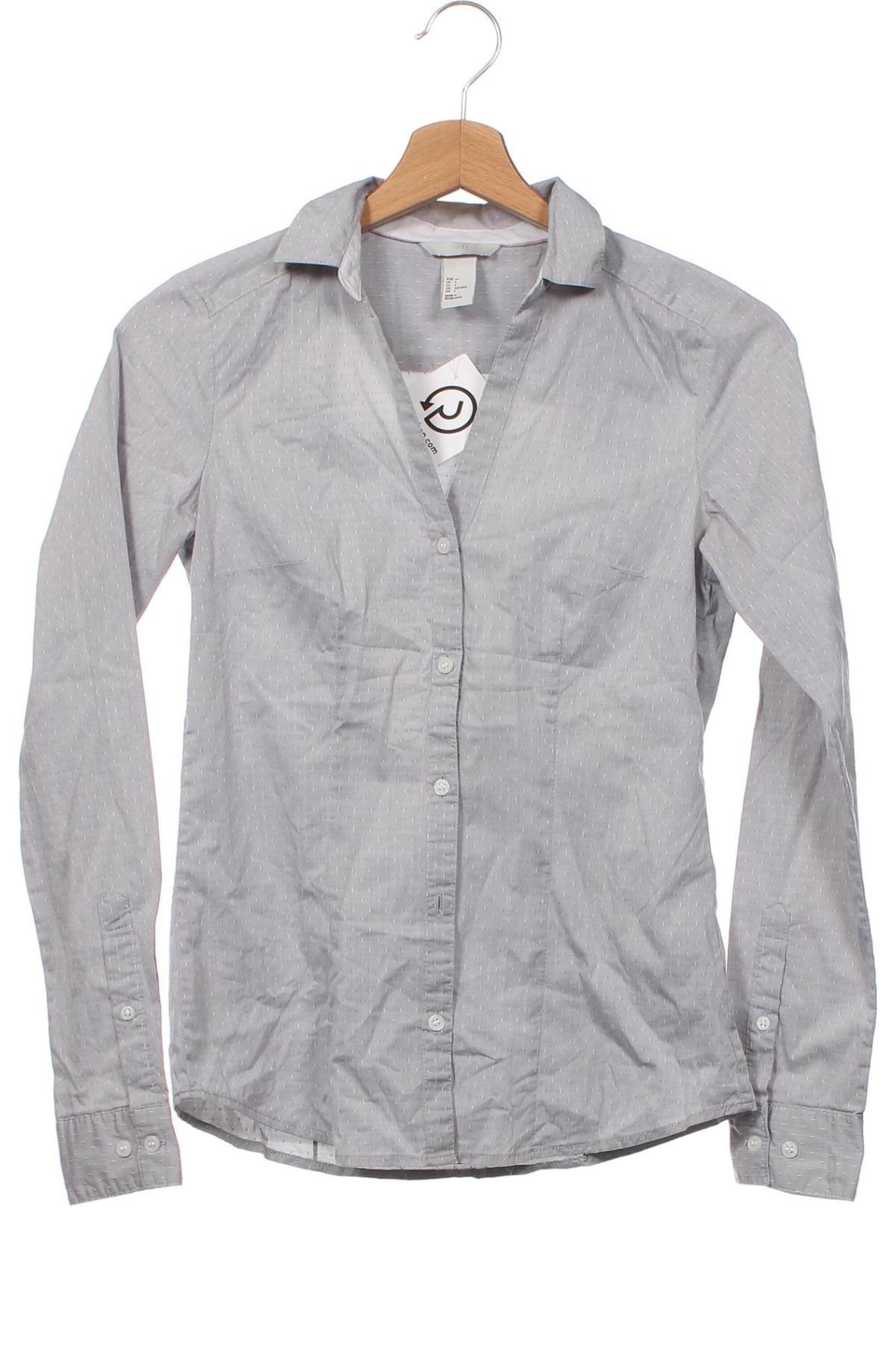 Γυναικείο πουκάμισο H&M, Μέγεθος XS, Χρώμα Γκρί, Τιμή 2,01 €
