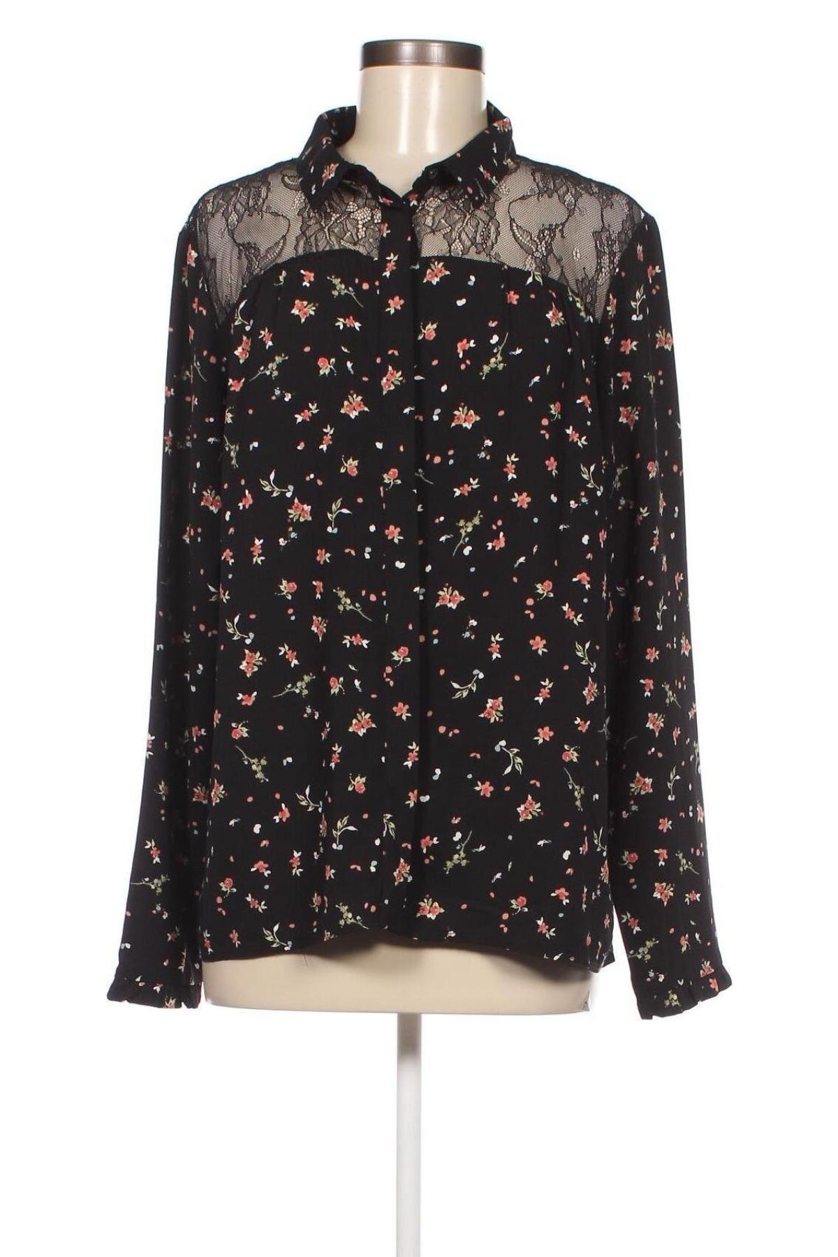 Γυναικείο πουκάμισο Kiabi, Μέγεθος L, Χρώμα Μαύρο, Τιμή 15,46 €