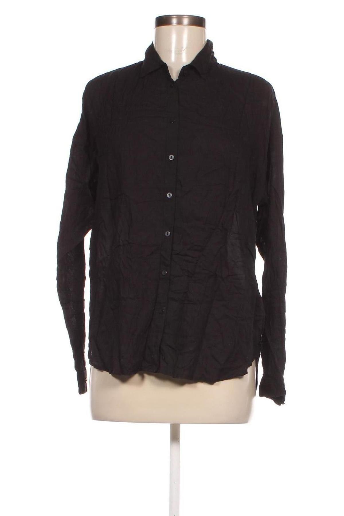 Γυναικείο πουκάμισο Lindex, Μέγεθος M, Χρώμα Μαύρο, Τιμή 2,32 €