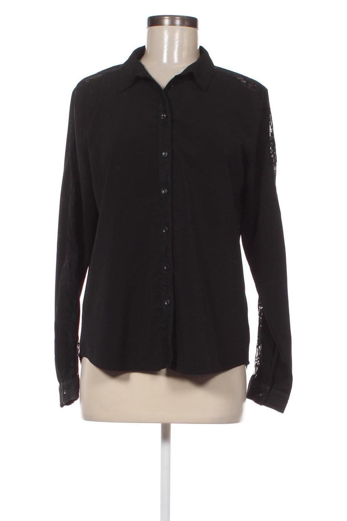 Γυναικείο πουκάμισο Object, Μέγεθος M, Χρώμα Μαύρο, Τιμή 2,38 €