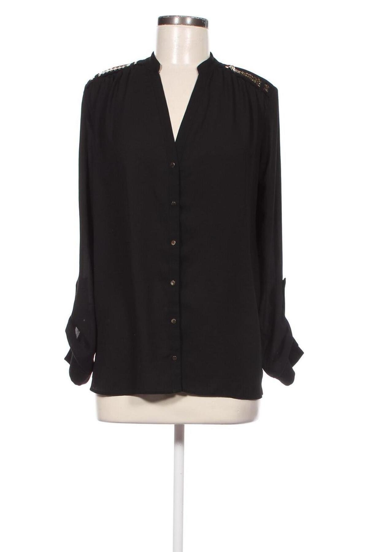 Γυναικείο πουκάμισο River Island, Μέγεθος M, Χρώμα Μαύρο, Τιμή 3,81 €