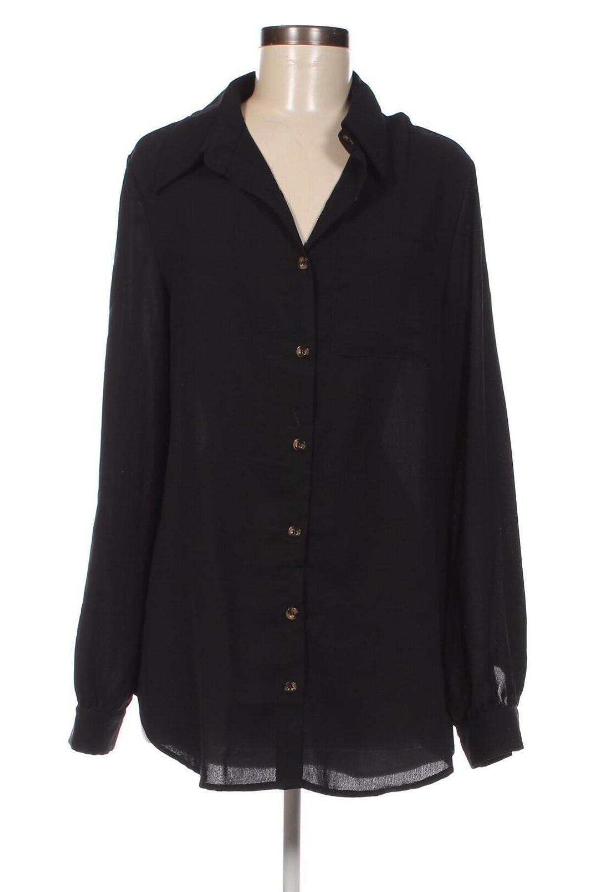 Дамска риза SHEIN, Размер XL, Цвят Черен, Цена 16,00 лв.