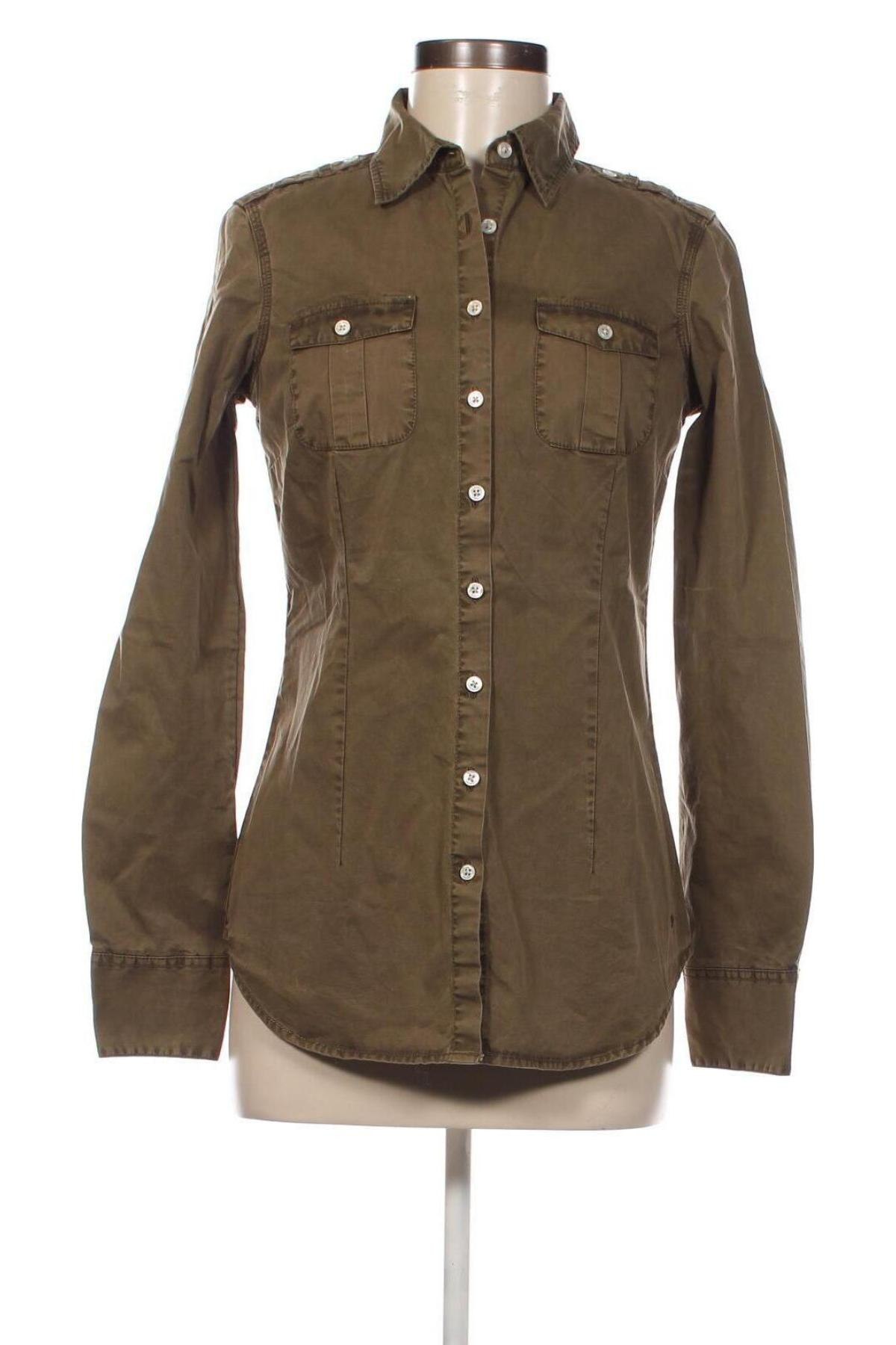 Γυναικείο πουκάμισο Tommy Hilfiger, Μέγεθος S, Χρώμα Πράσινο, Τιμή 33,40 €