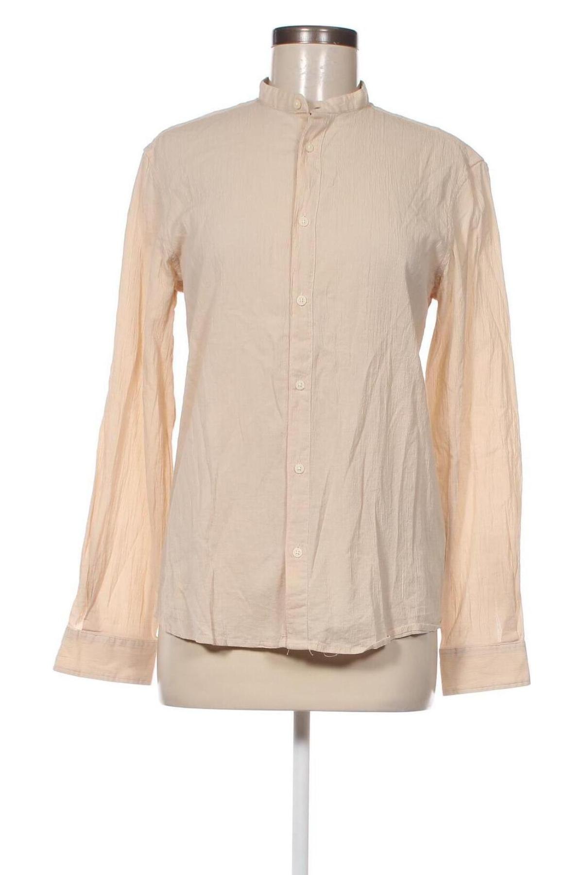 Дамска риза Zara, Размер S, Цвят Бежов, Цена 19,55 лв.
