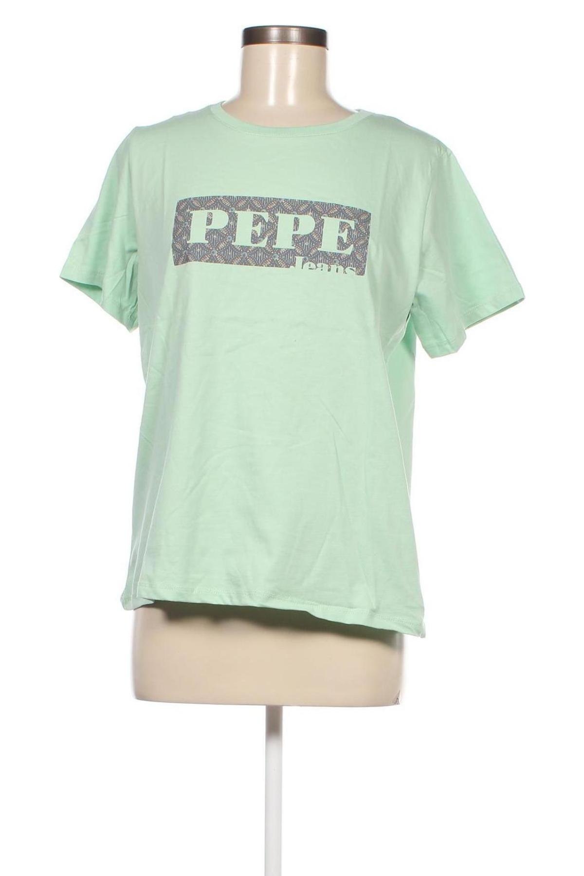 Γυναικείο t-shirt Pepe Jeans, Μέγεθος S, Χρώμα Πράσινο, Τιμή 29,90 €