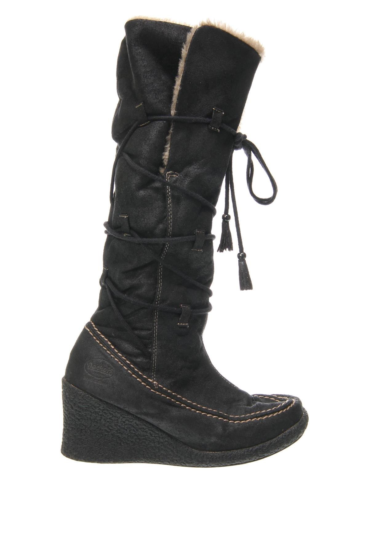 Γυναικείες μπότες Dockers, Μέγεθος 37, Χρώμα Μαύρο, Τιμή 20,59 €