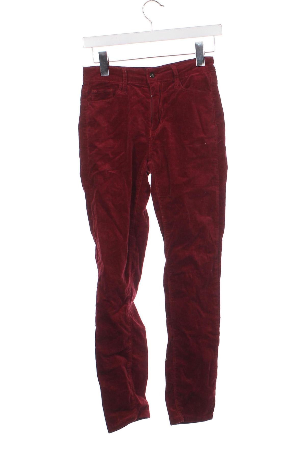 Pantaloni de velvet de femei, Mărime S, Culoare Roșu, Preț 19,08 Lei