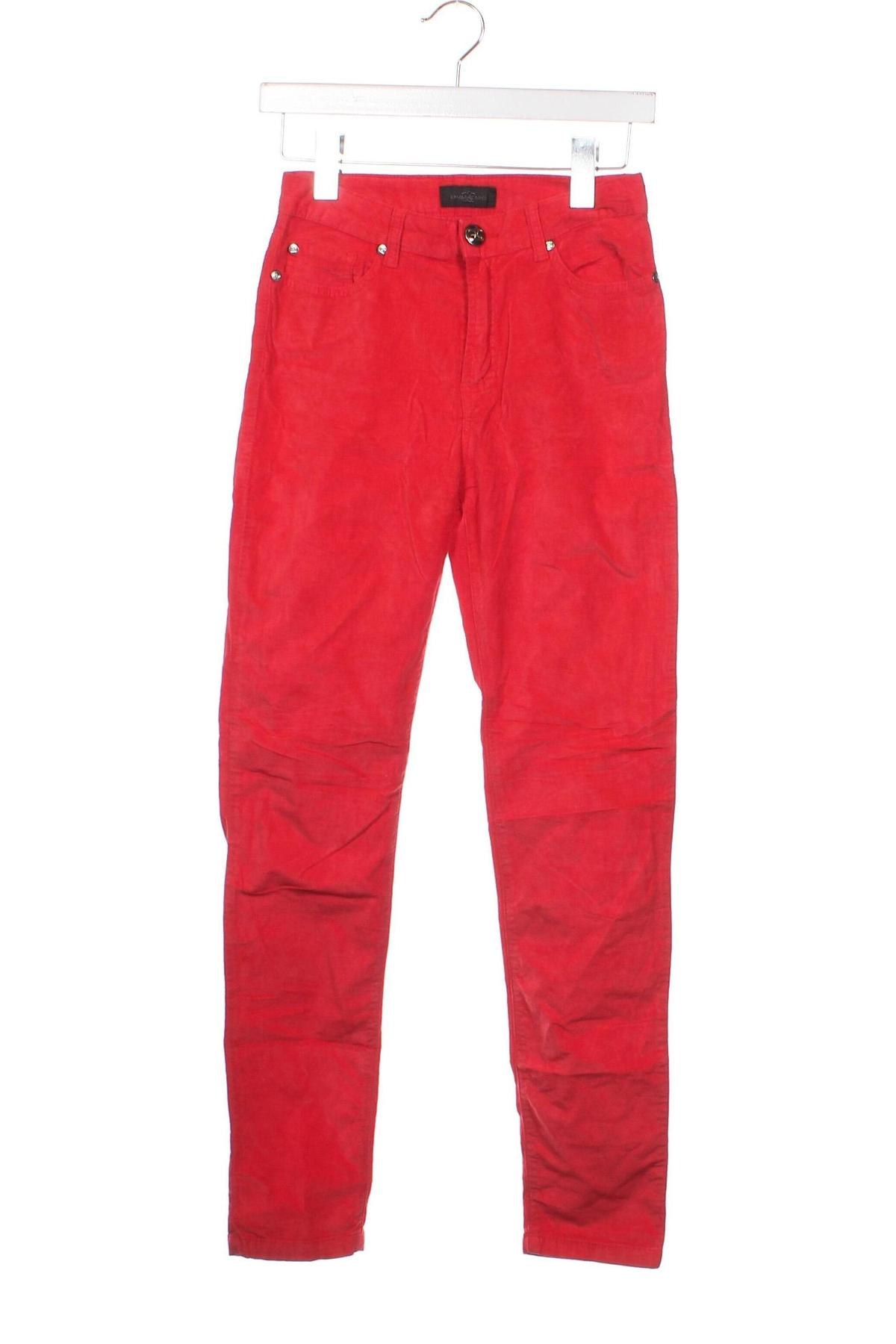 Pantaloni de velvet de femei, Mărime XS, Culoare Roșu, Preț 19,08 Lei