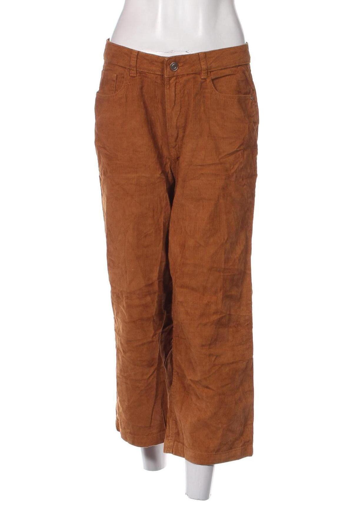 Pantaloni de velvet de femei Denim Co., Mărime M, Culoare Maro, Preț 30,52 Lei