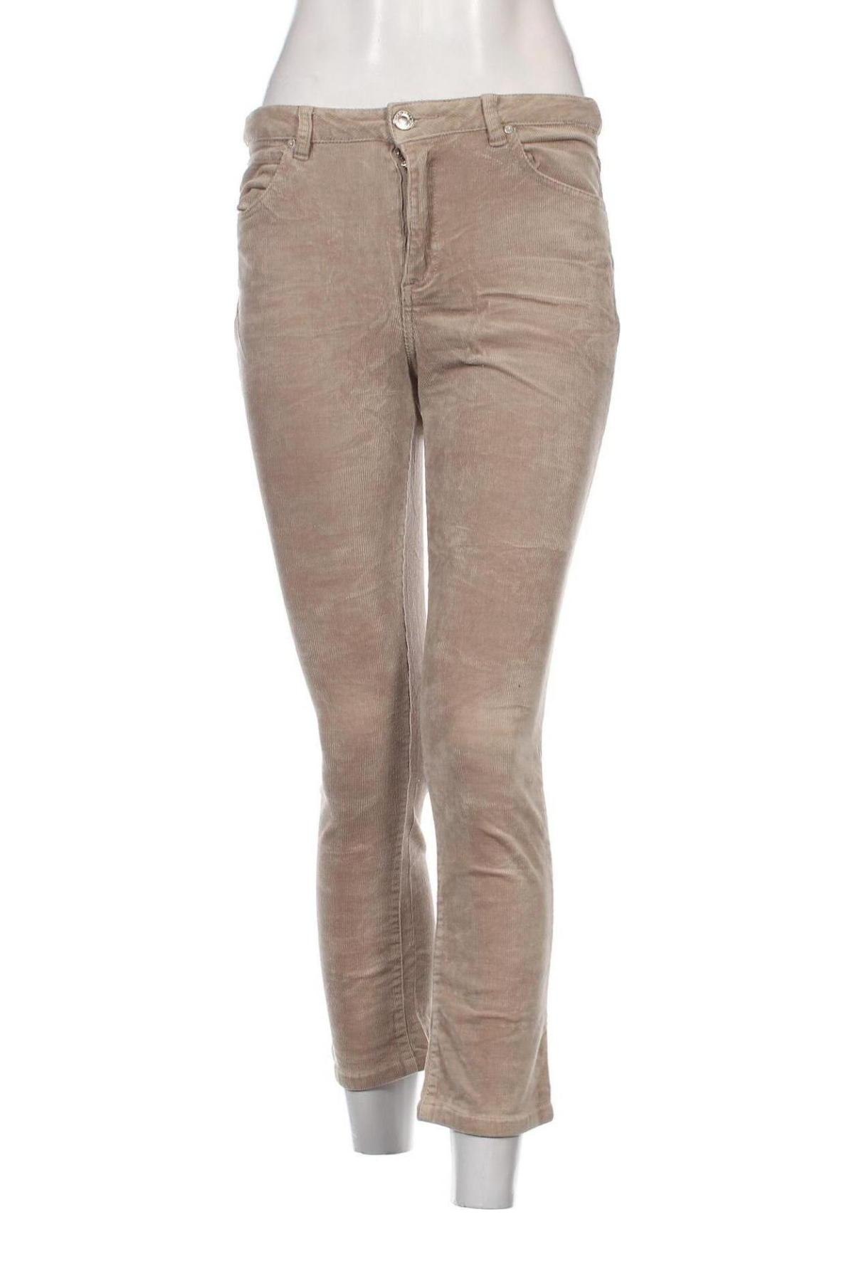 Pantaloni de velvet de femei Easy Wear, Mărime S, Culoare Bej, Preț 27,66 Lei