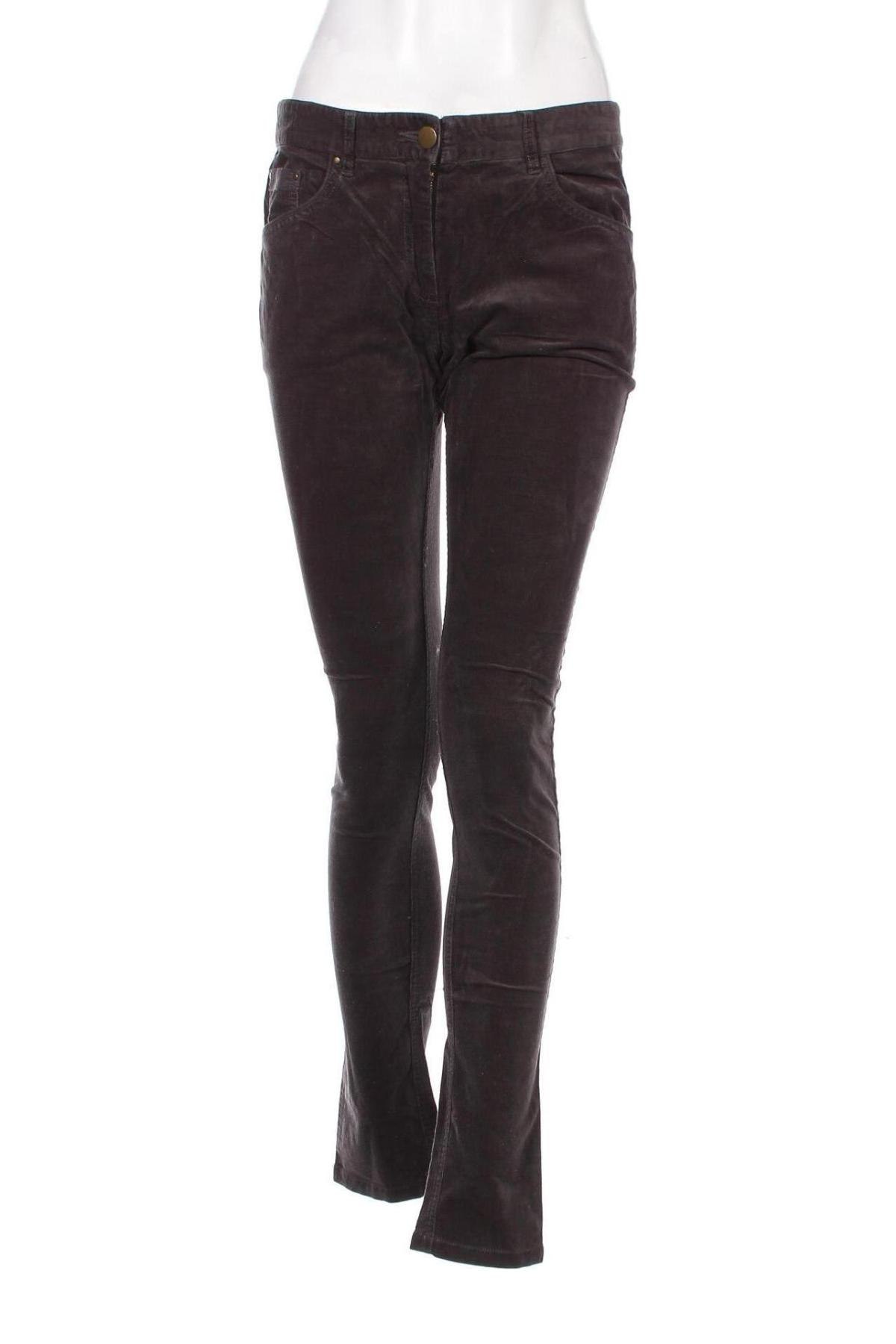 Pantaloni de velvet de femei Essentiel Antwerp, Mărime M, Culoare Gri, Preț 22,37 Lei