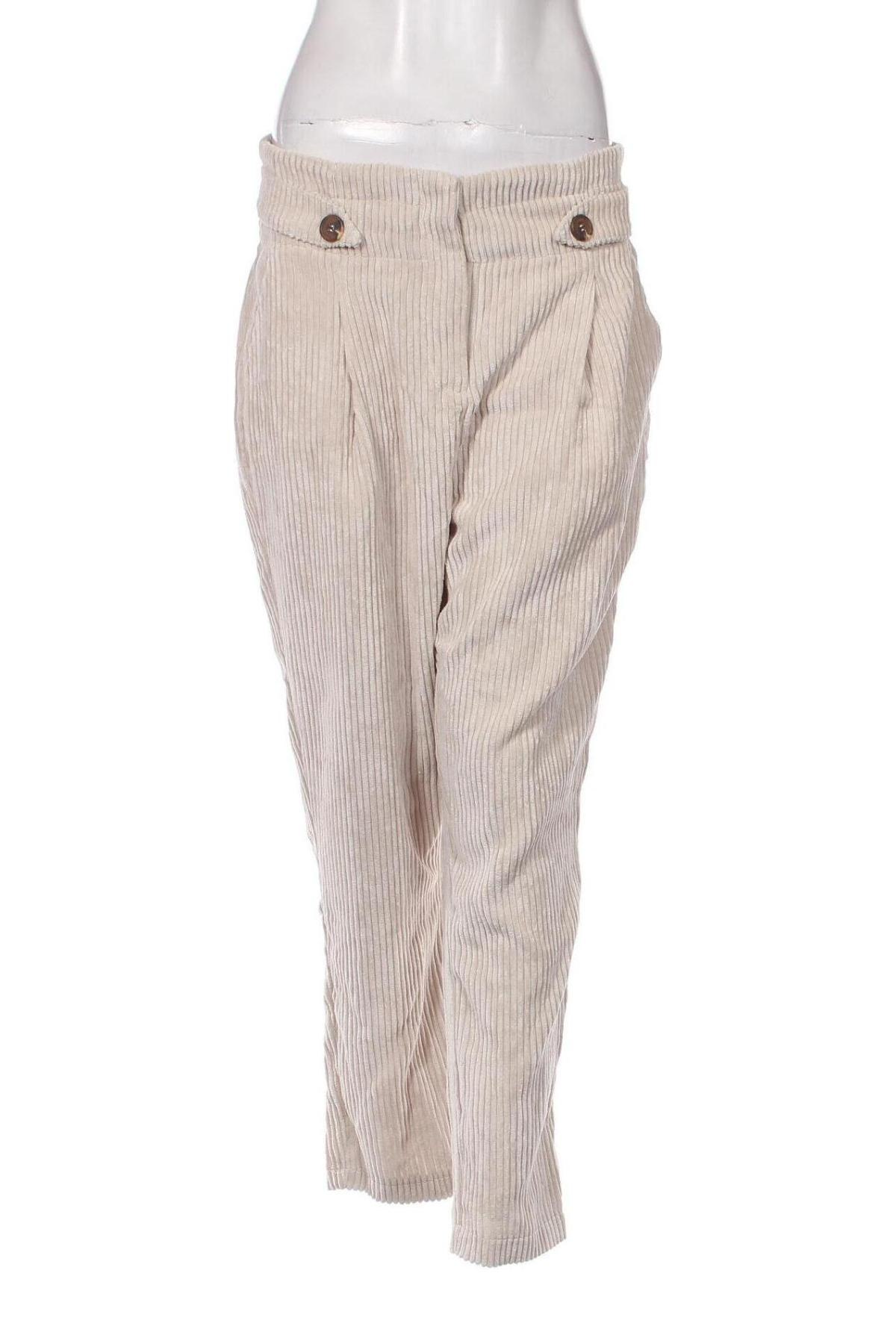 Pantaloni de velvet de femei Etam, Mărime L, Culoare Bej, Preț 40,07 Lei