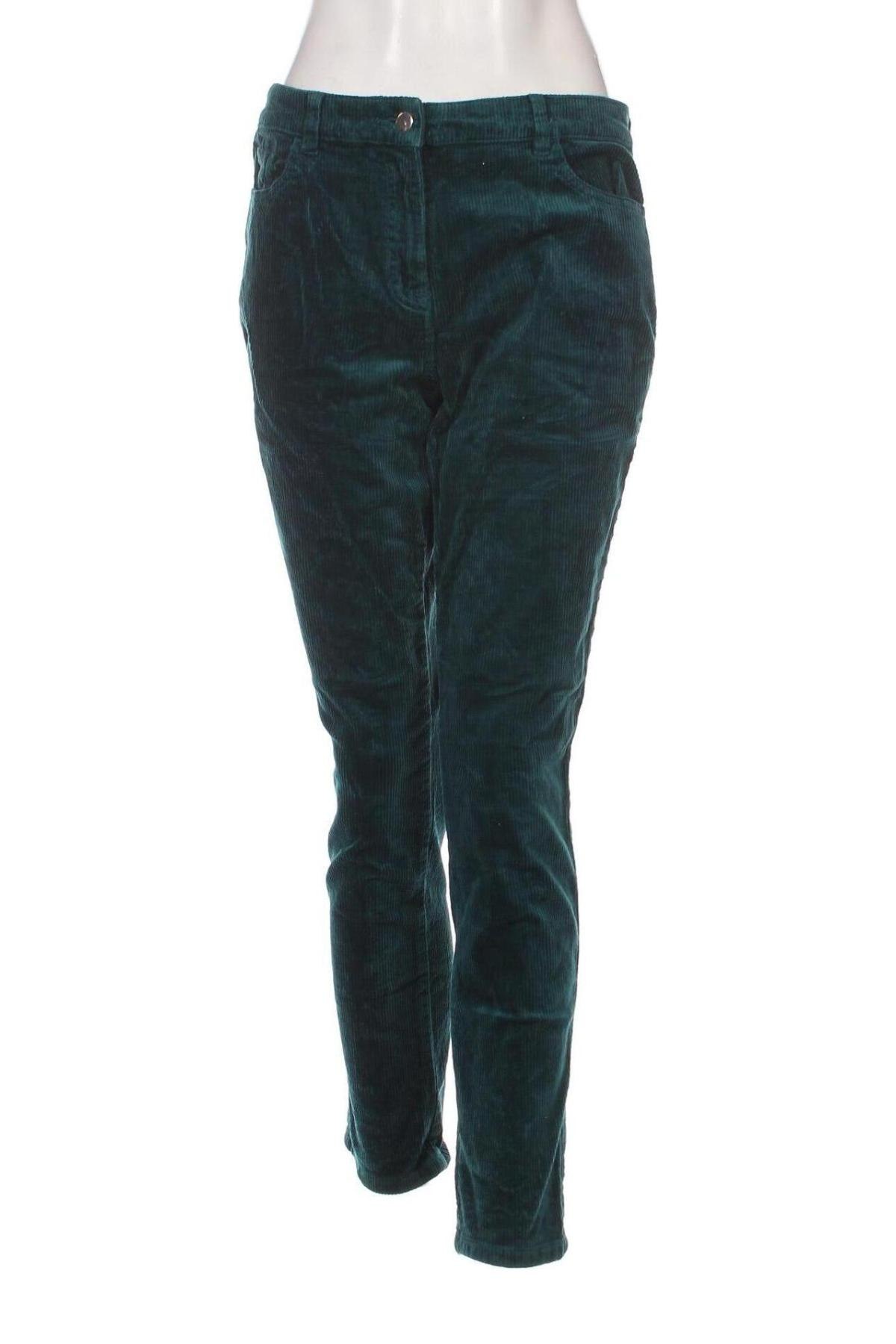 Pantaloni de velvet de femei M&Co., Mărime L, Culoare Verde, Preț 19,08 Lei