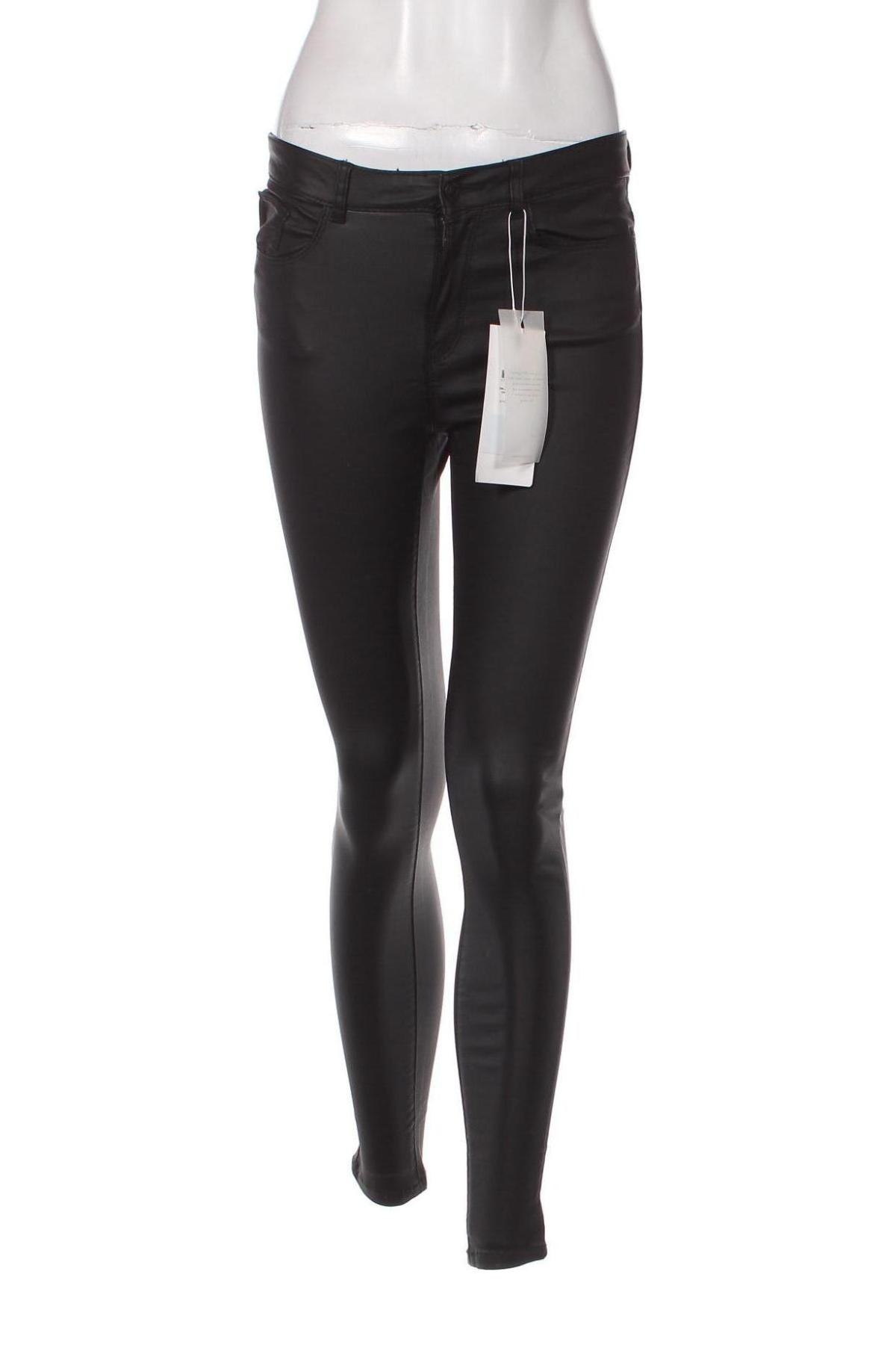 Γυναικείο παντελόνι δερμάτινο ONLY, Μέγεθος M, Χρώμα Μαύρο, Τιμή 9,74 €
