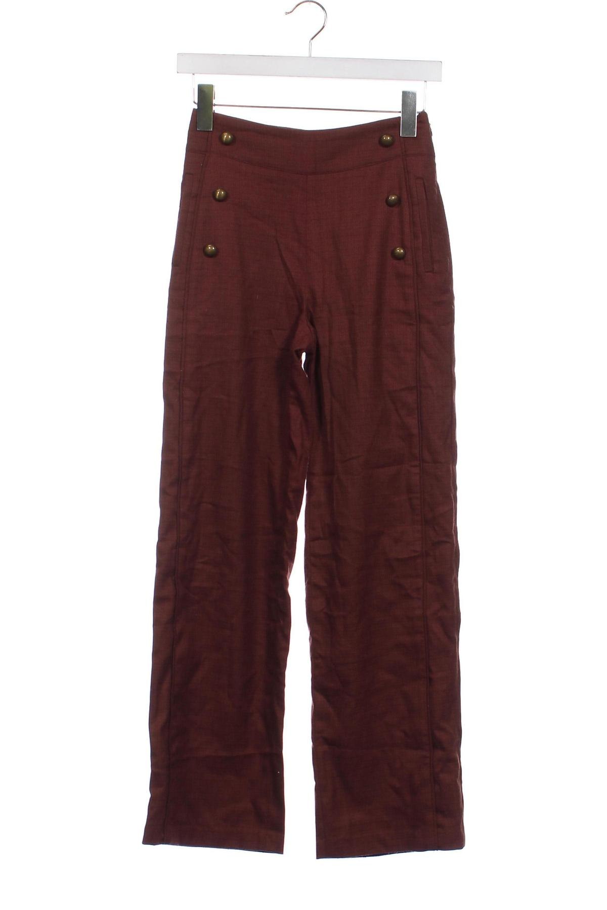 Дамски панталон Camaieu, Размер XS, Цвят Кафяв, Цена 29,00 лв.