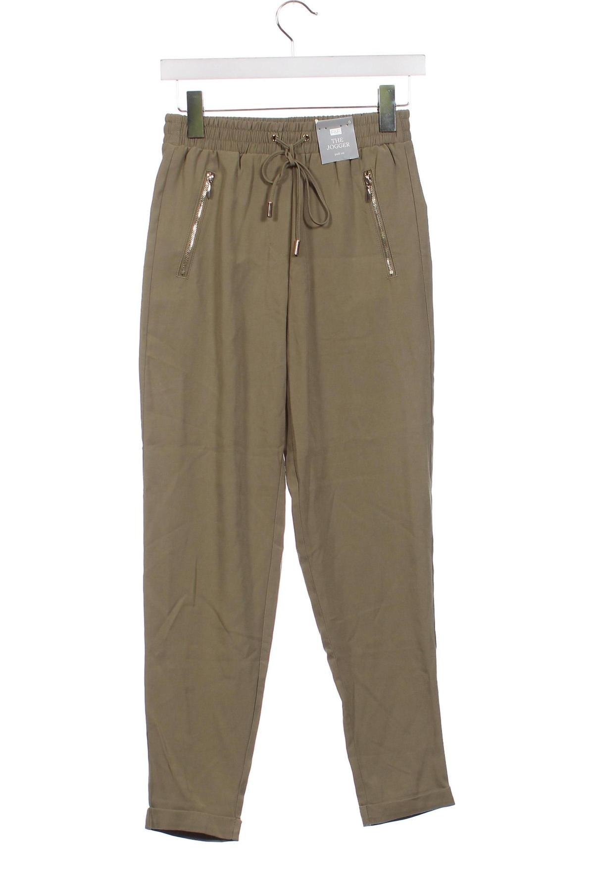 Дамски панталон F&F, Размер XS, Цвят Зелен, Цена 17,39 лв.