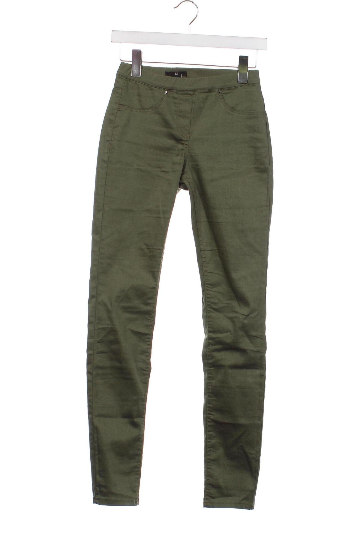 Pantaloni de femei H&M, Mărime XS, Culoare Verde, Preț 95,39 Lei