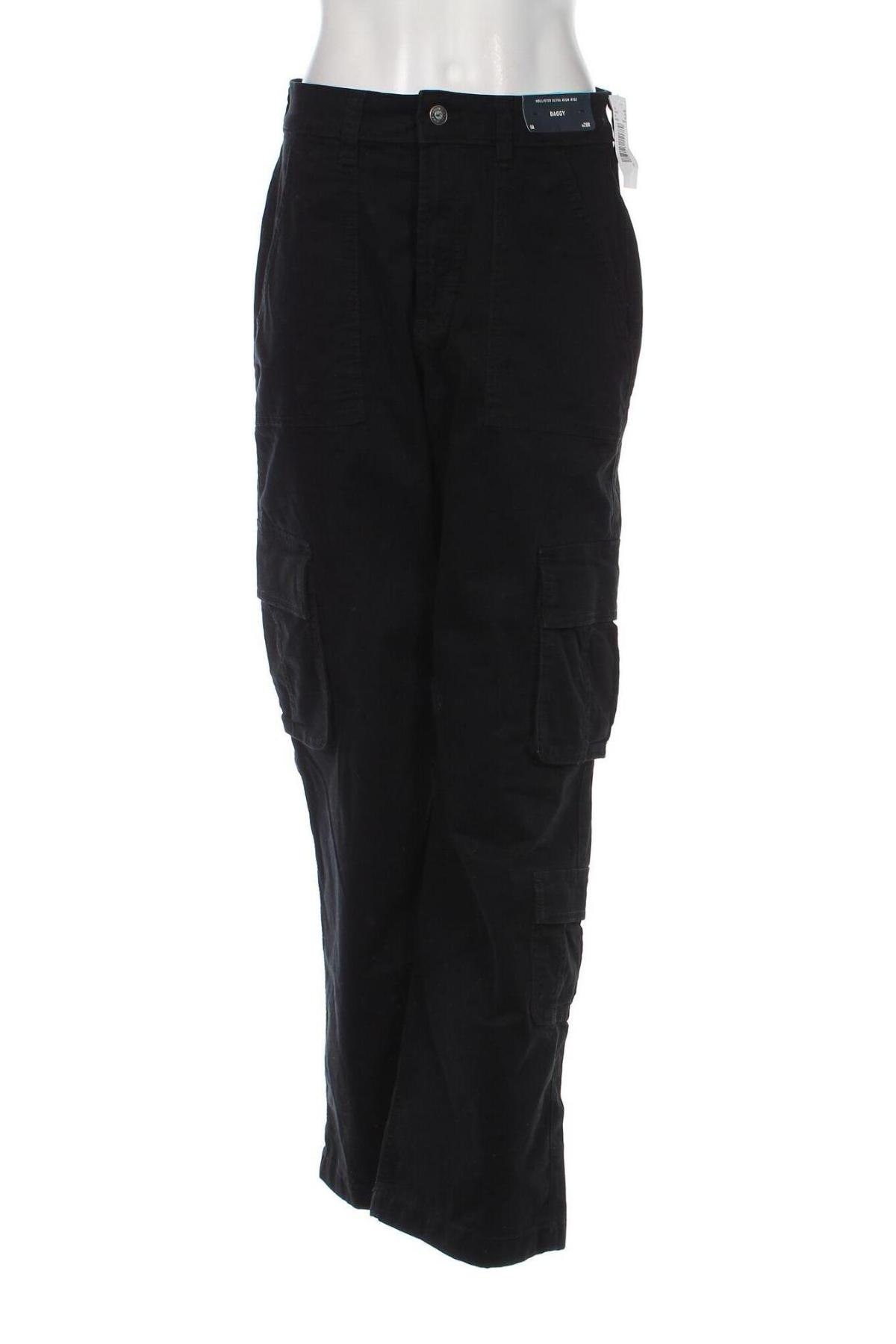 Γυναικείο παντελόνι Hollister, Μέγεθος M, Χρώμα Μαύρο, Τιμή 9,42 €