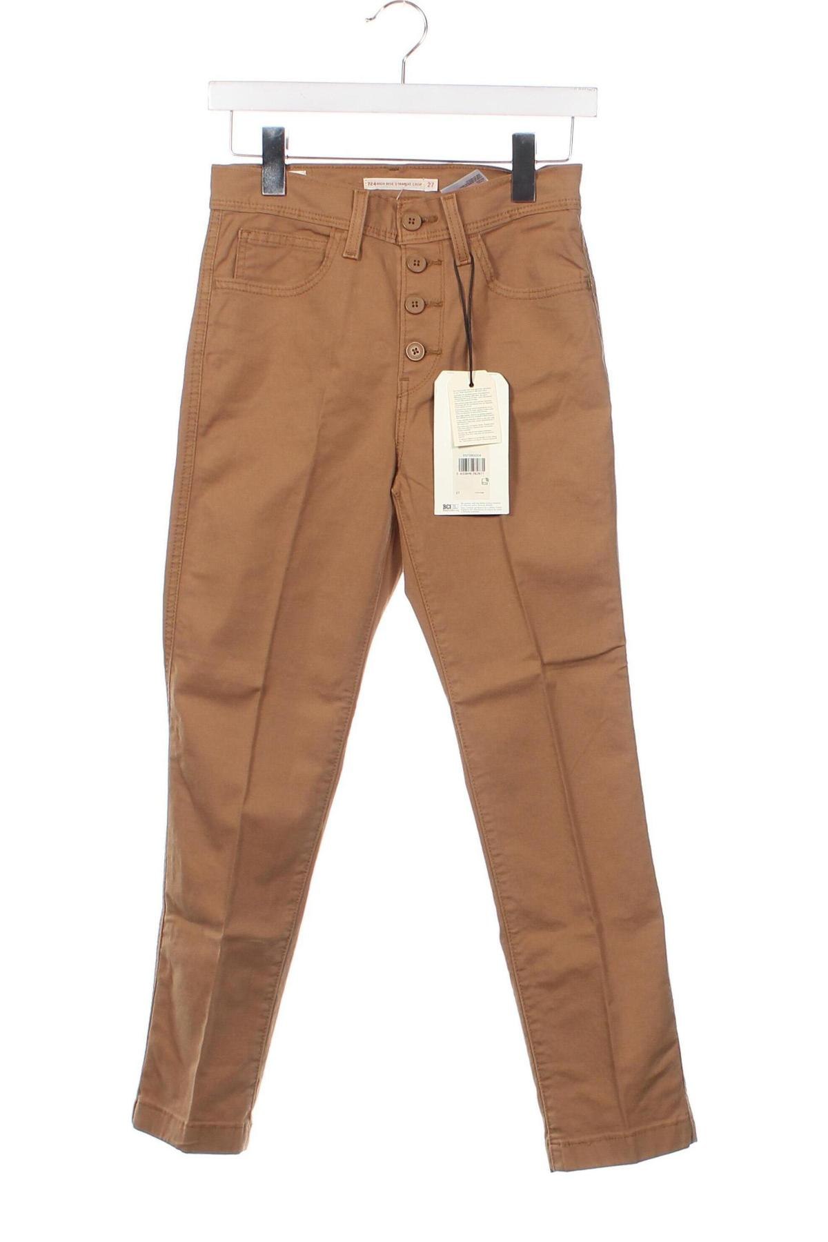 Дамски панталон Levi's, Размер S, Цвят Кафяв, Цена 146,00 лв.