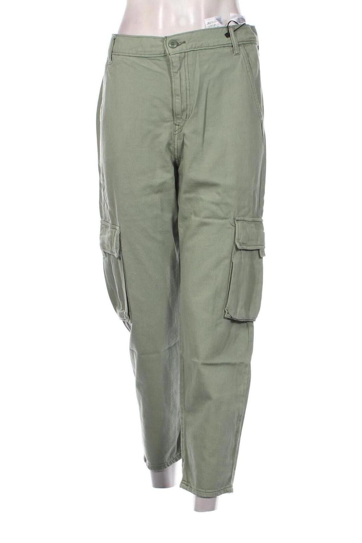 Дамски панталон Levi's, Размер M, Цвят Зелен, Цена 58,40 лв.