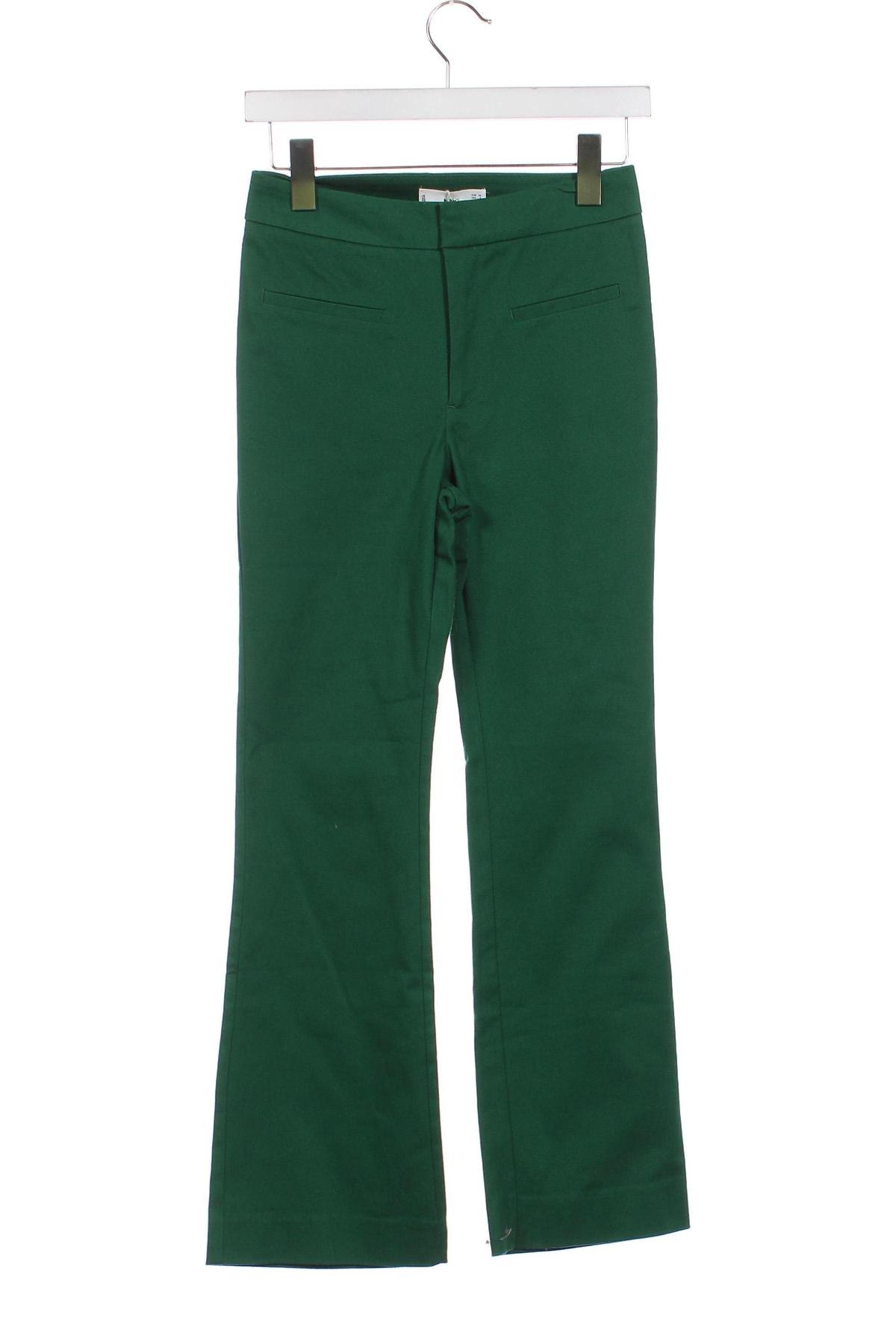 Pantaloni de femei Mango, Mărime XS, Culoare Verde, Preț 223,68 Lei