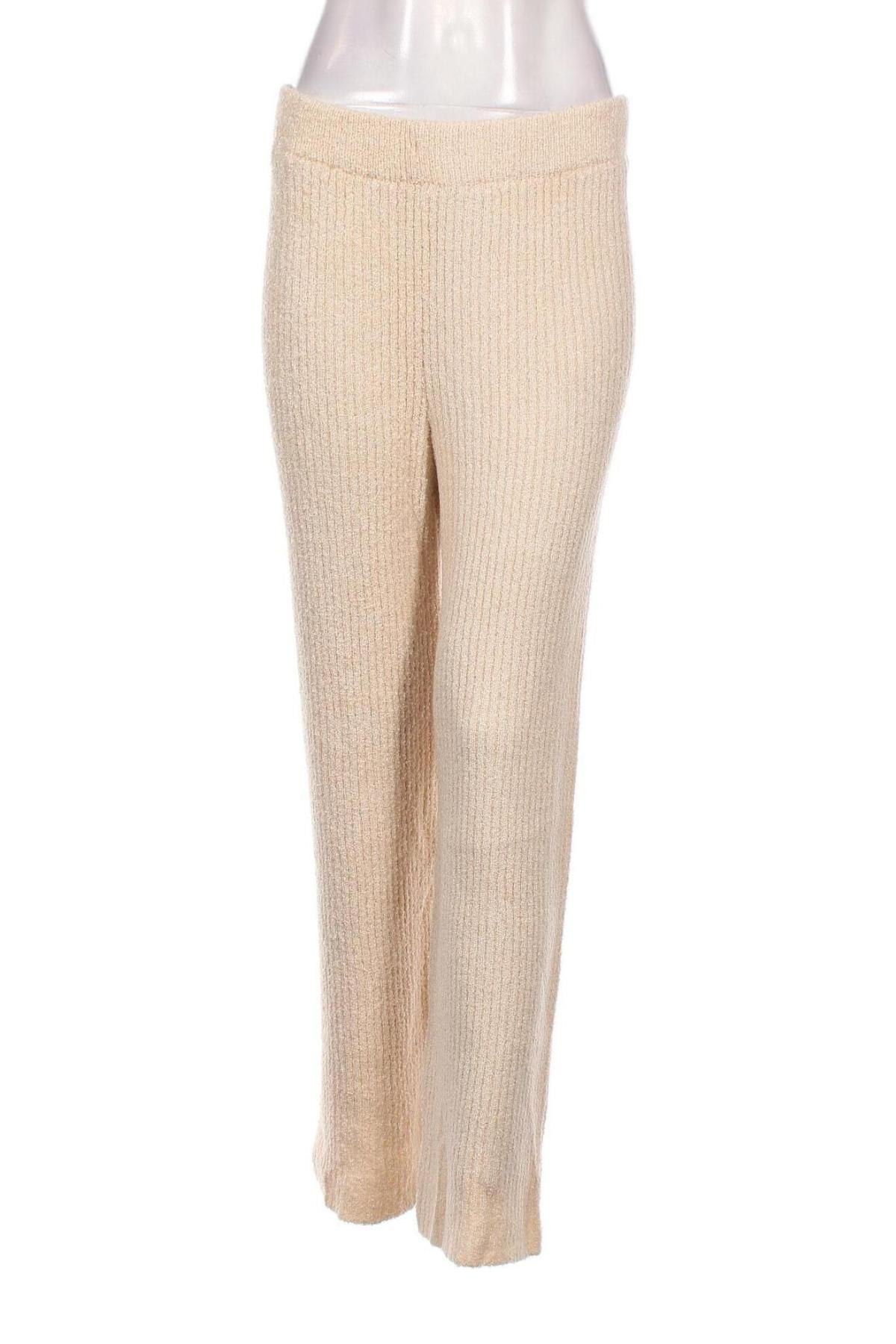Pantaloni de femei NA-KD, Mărime M, Culoare Bej, Preț 28,62 Lei