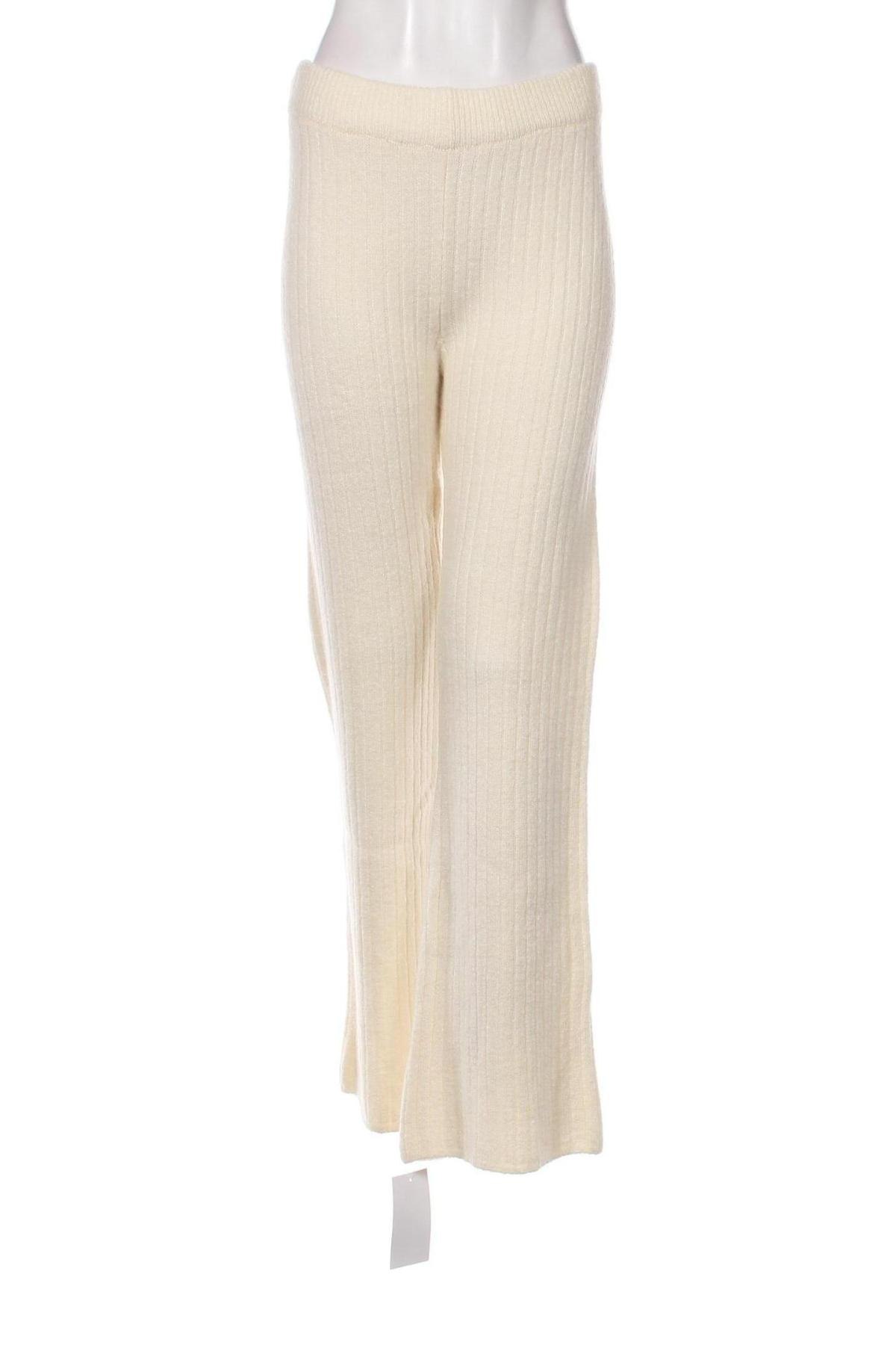 Γυναικείο παντελόνι NA-KD, Μέγεθος L, Χρώμα Εκρού, Τιμή 7,18 €