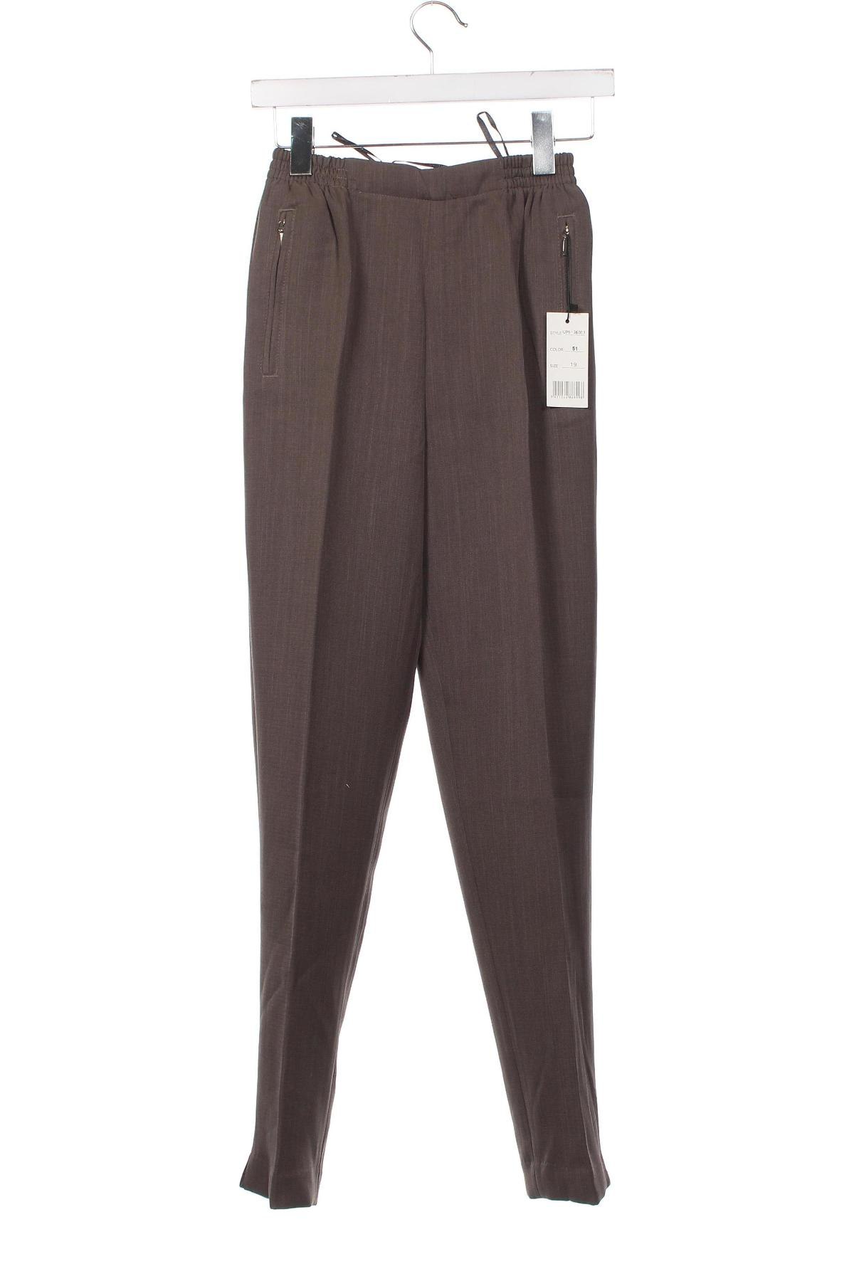 Дамски панталон New Fashion, Размер XS, Цвят Кафяв, Цена 4,60 лв.
