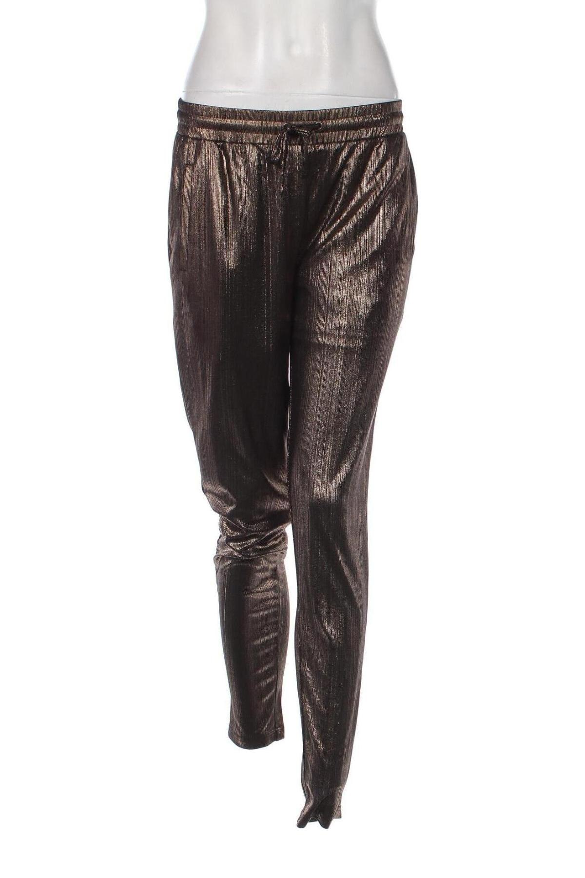 Дамски панталон Pulz Jeans, Размер M, Цвят Златист, Цена 87,00 лв.