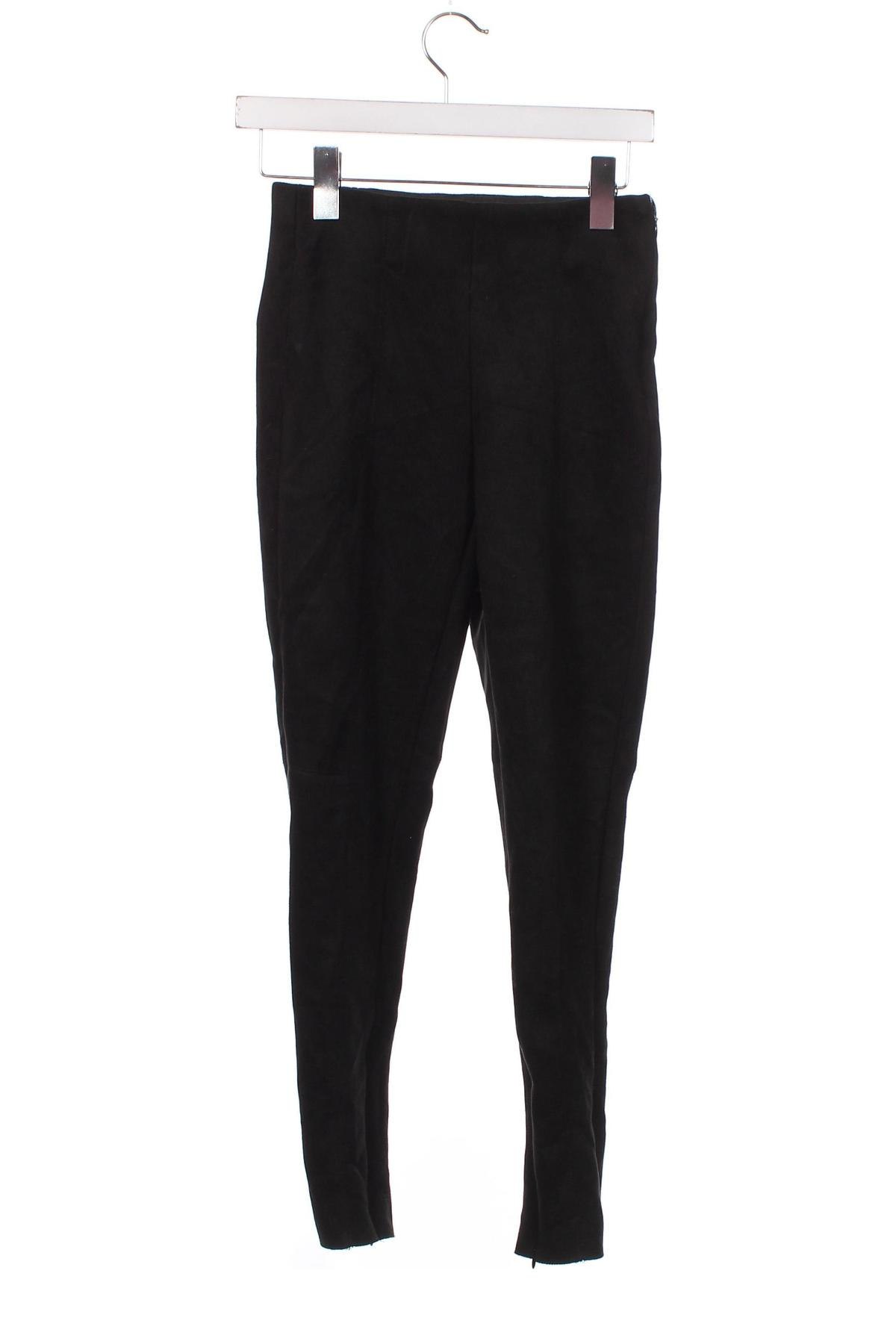 Дамски панталон Zara, Размер XXS, Цвят Черен, Цена 8,80 лв.