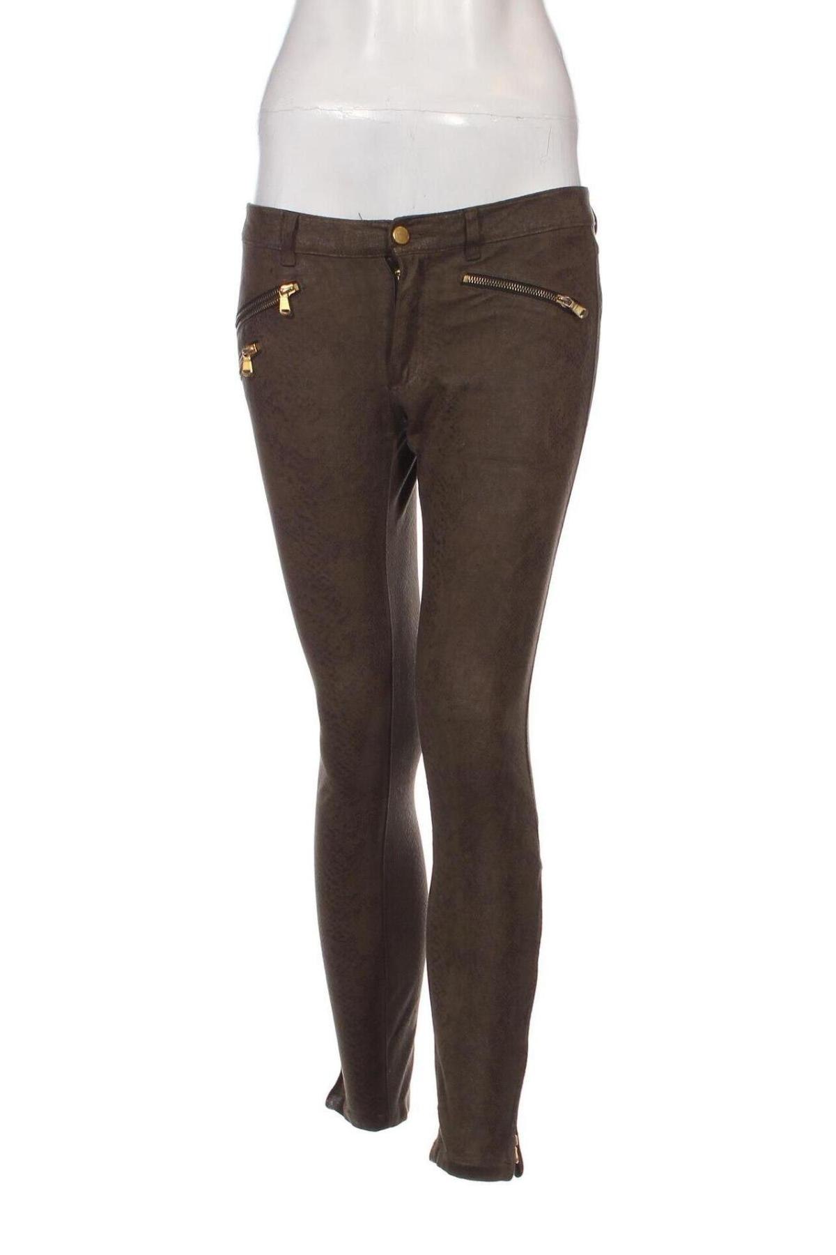 Дамски панталон Zara, Размер M, Цвят Зелен, Цена 7,20 лв.