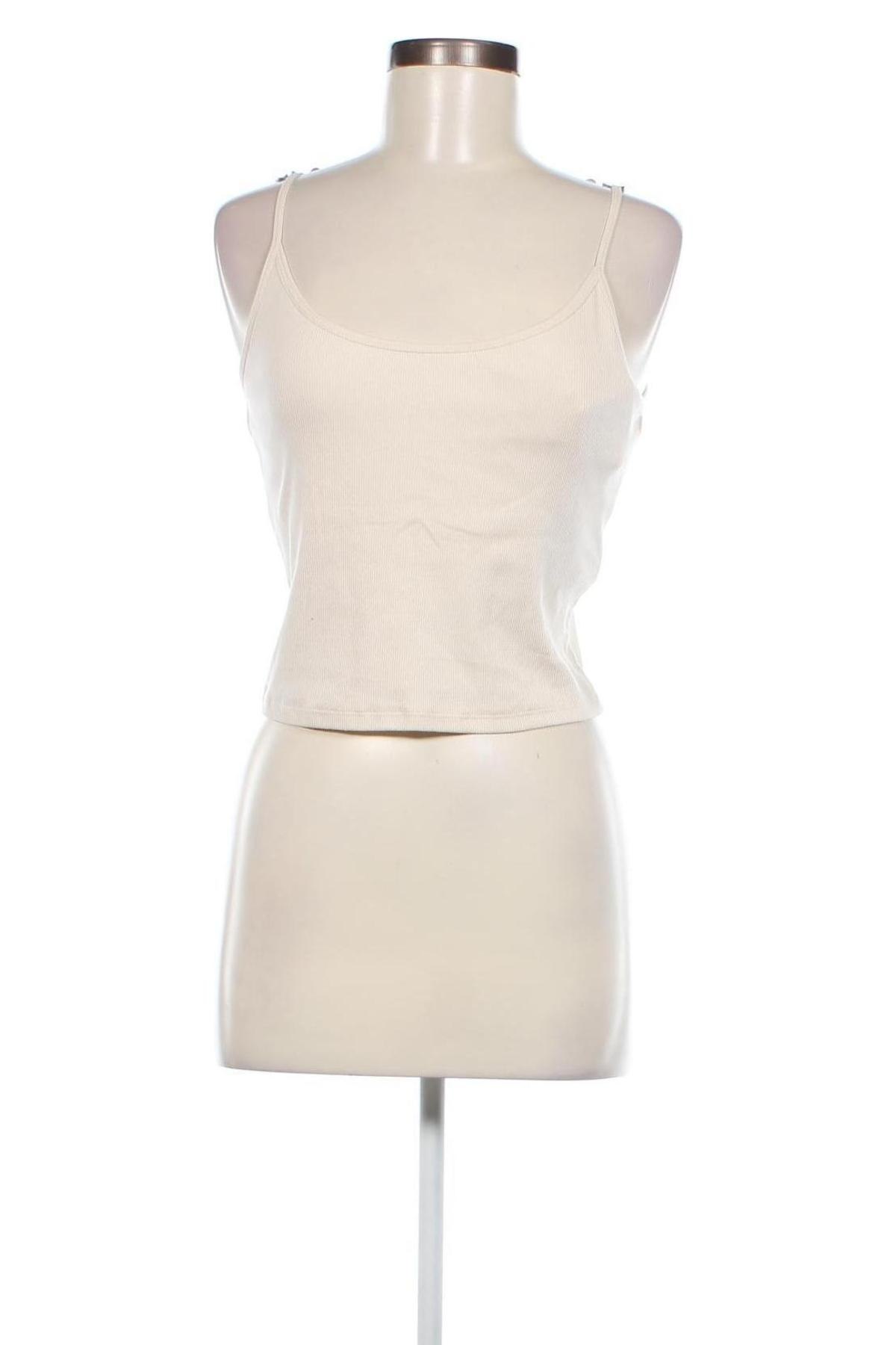 Γυναικείο αμάνικο μπλουζάκι Hollister, Μέγεθος L, Χρώμα Εκρού, Τιμή 4,34 €