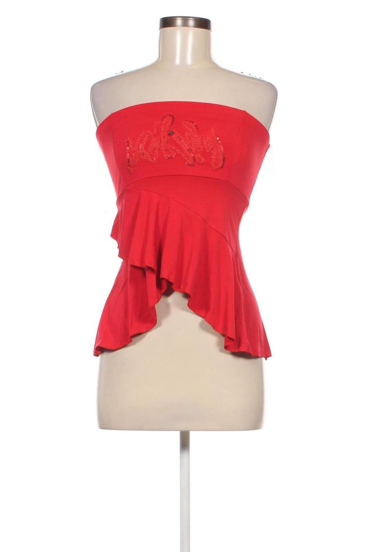 Γυναικείο αμάνικο μπλουζάκι La Mode Est A Vous, Μέγεθος XS, Χρώμα Κόκκινο, Τιμή 4,33 €