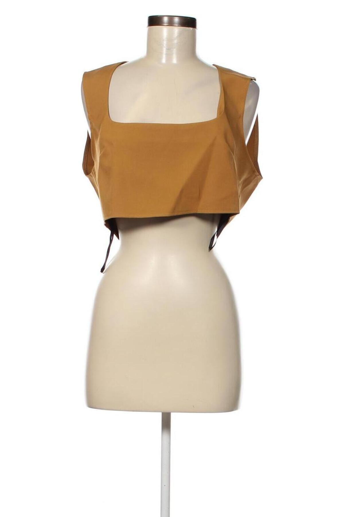 Γυναικείο αμάνικο μπλουζάκι Missguided, Μέγεθος XL, Χρώμα Καφέ, Τιμή 4,11 €