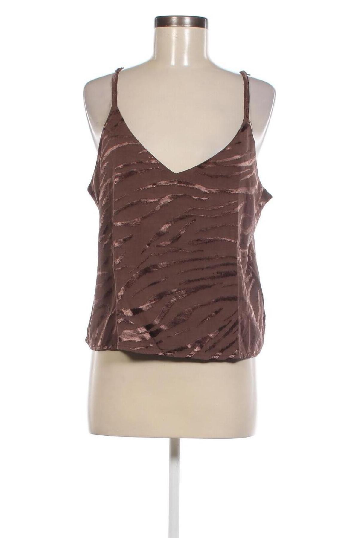 Γυναικείο αμάνικο μπλουζάκι ONLY, Μέγεθος XL, Χρώμα Καφέ, Τιμή 4,32 €