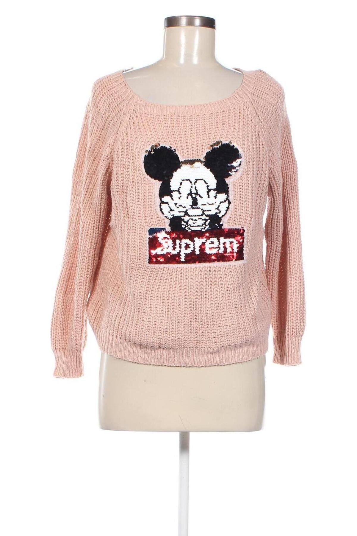 Дамски пуловер, Размер M, Цвят Розов, Цена 7,83 лв.