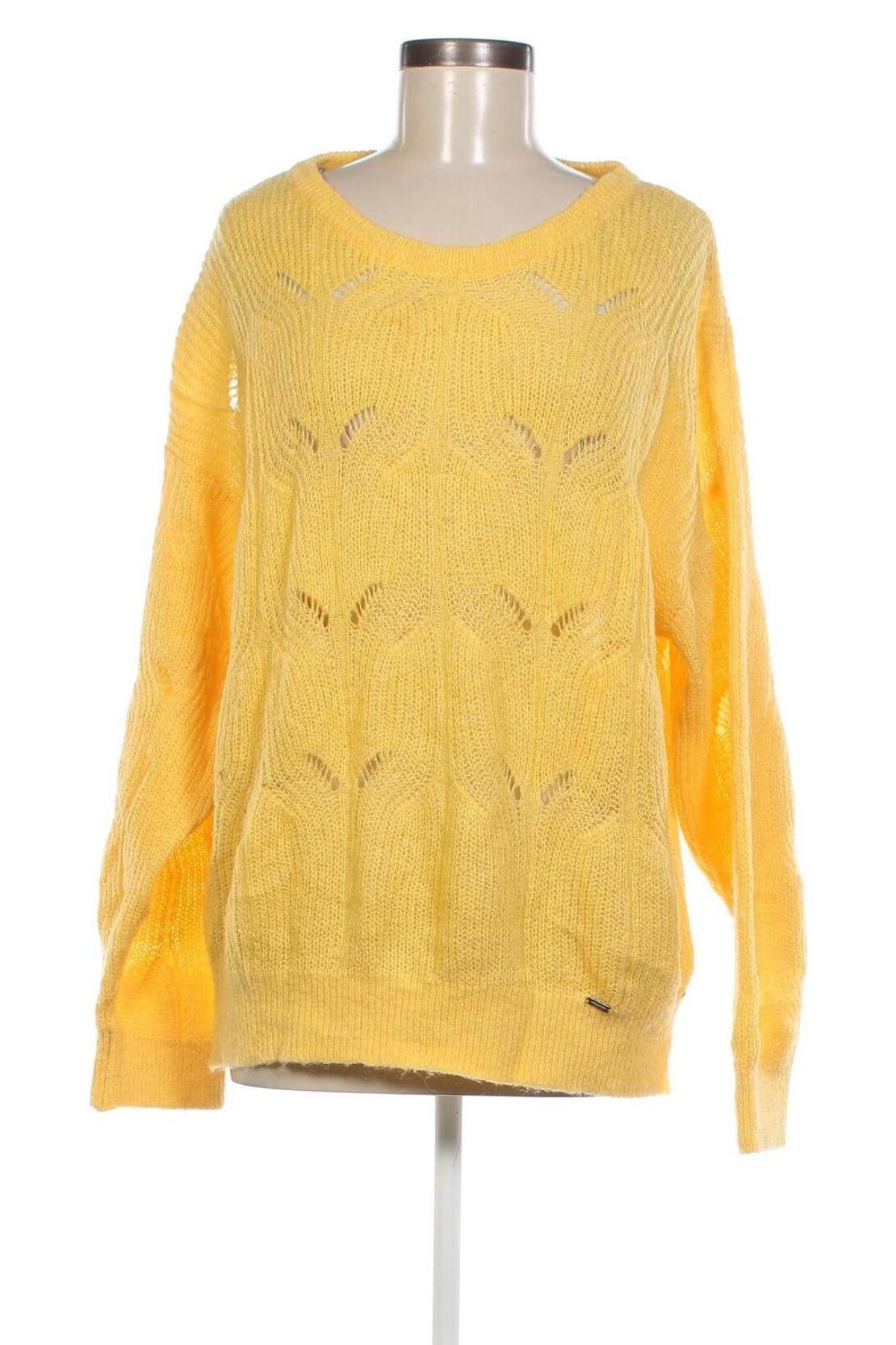 Дамски пуловер America Today, Размер L, Цвят Жълт, Цена 13,34 лв.