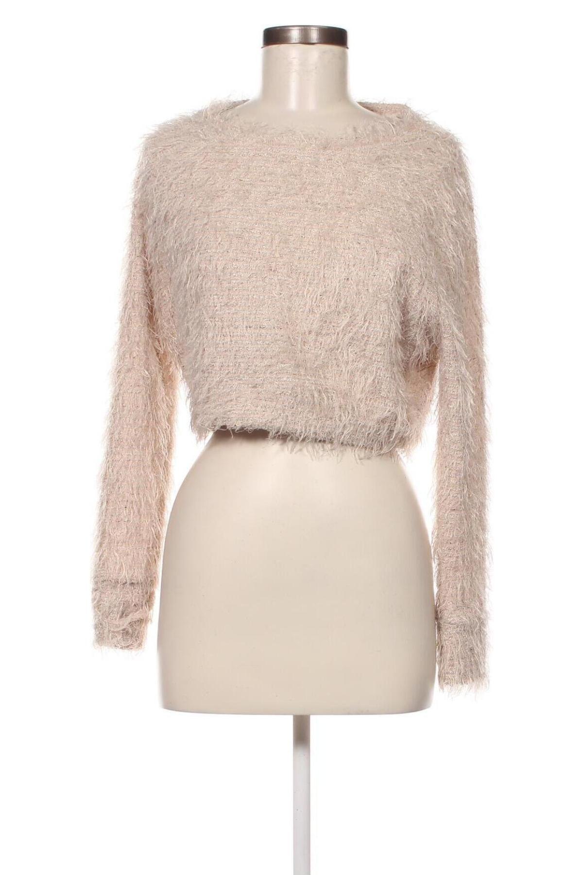 Γυναικείο πουλόβερ Bershka, Μέγεθος M, Χρώμα  Μπέζ, Τιμή 5,38 €